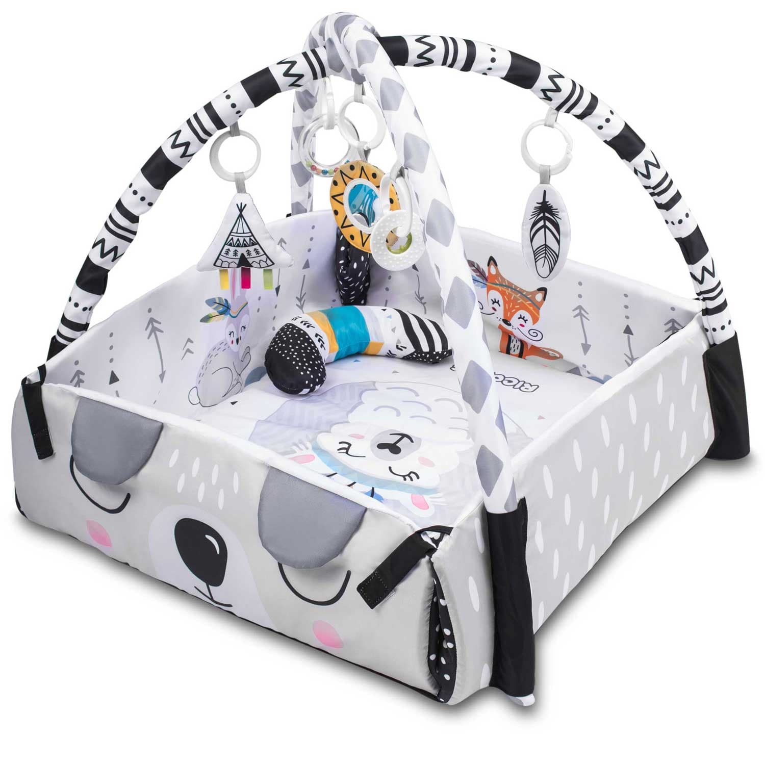 

Mata interaktywna edukacyjna 110 x 100 cm Boho Ricokids