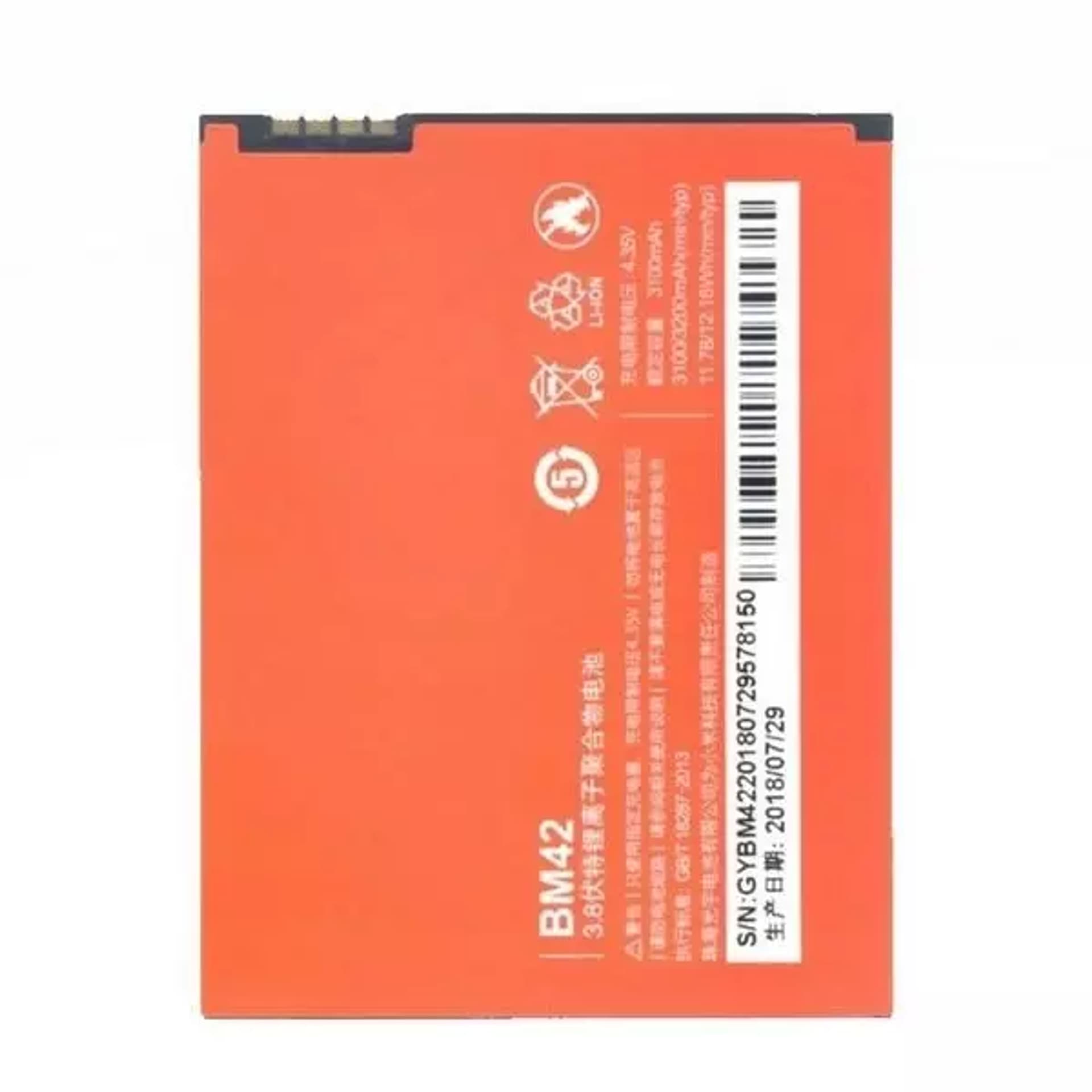 

Bateria Xiaomi BM42 do Redmi Note bulk 3100mAh
