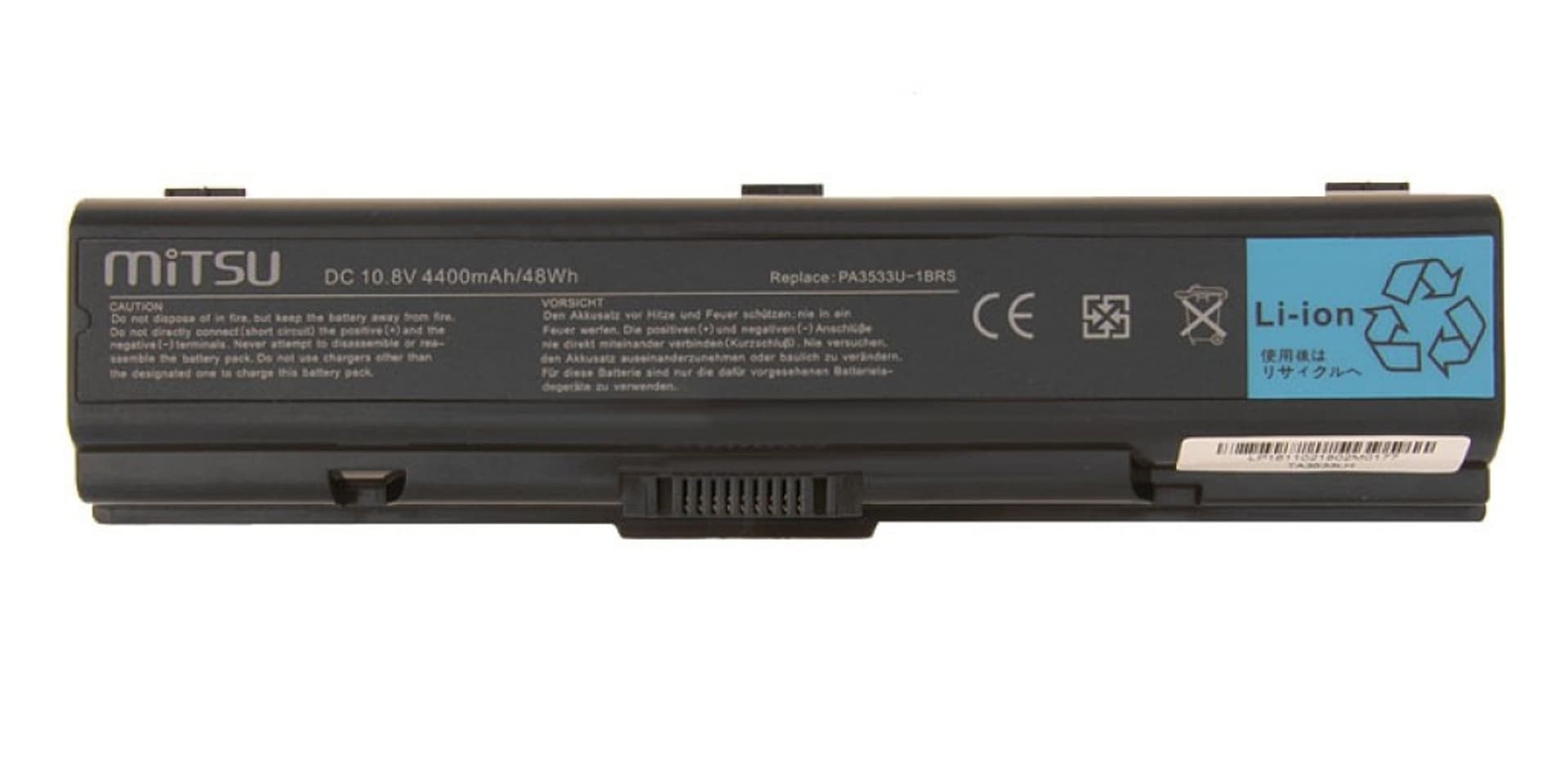 

Bateria do Toshiba A200, A300 4400 mAh (48 Wh) 10.8 - 11.1 Volt, 48 wh) 10.8 - 11.1 vol