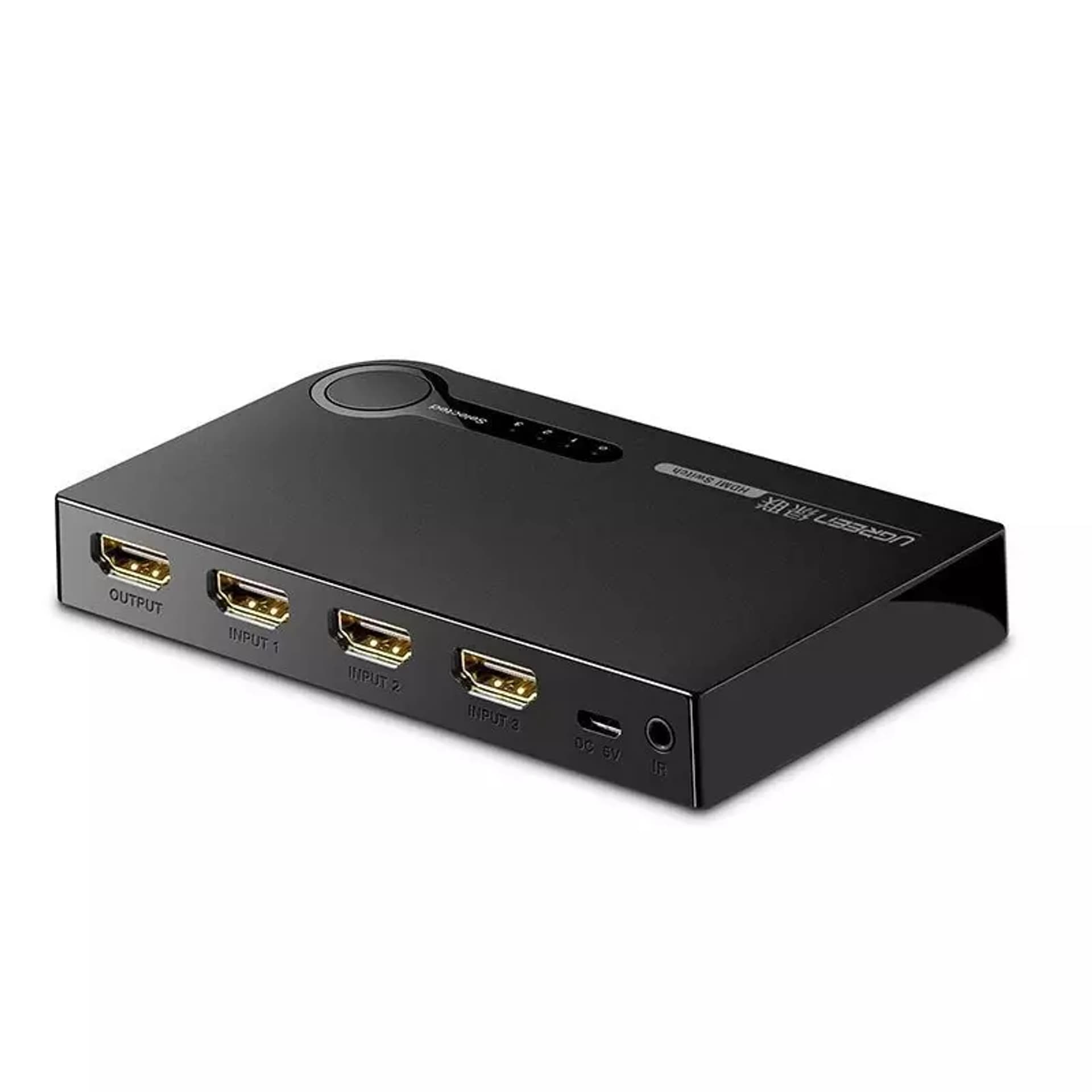 

Ugreen przełącznik rozdzielacz splitter switch HDMI - 3x HDMI 3D 4K 7,5 Gbps 36 bit na kanał czarny (40234)