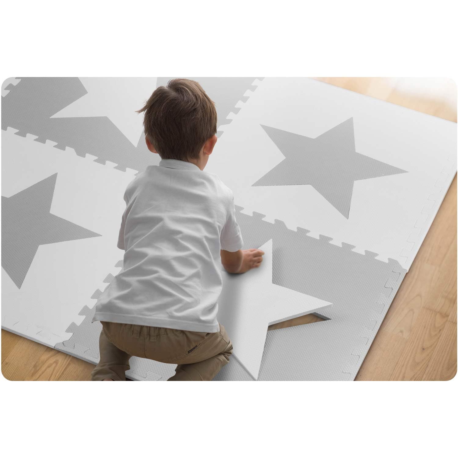 

Mata piankowe duże puzzle piankowe szachownica 180x180cm 9szt - gwiazdki