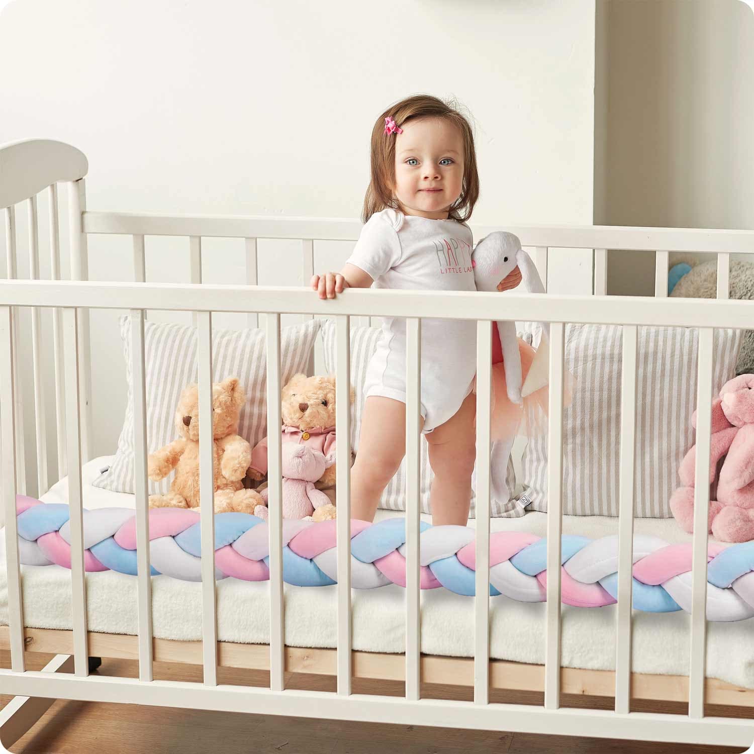 

Otulacz do łóżeczka Ricokids 3m - niebiesko-różowy