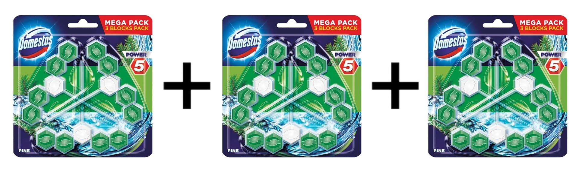 

Domestos Power 5+ Zestaw Pine Kostka WC 3x(3x53g)