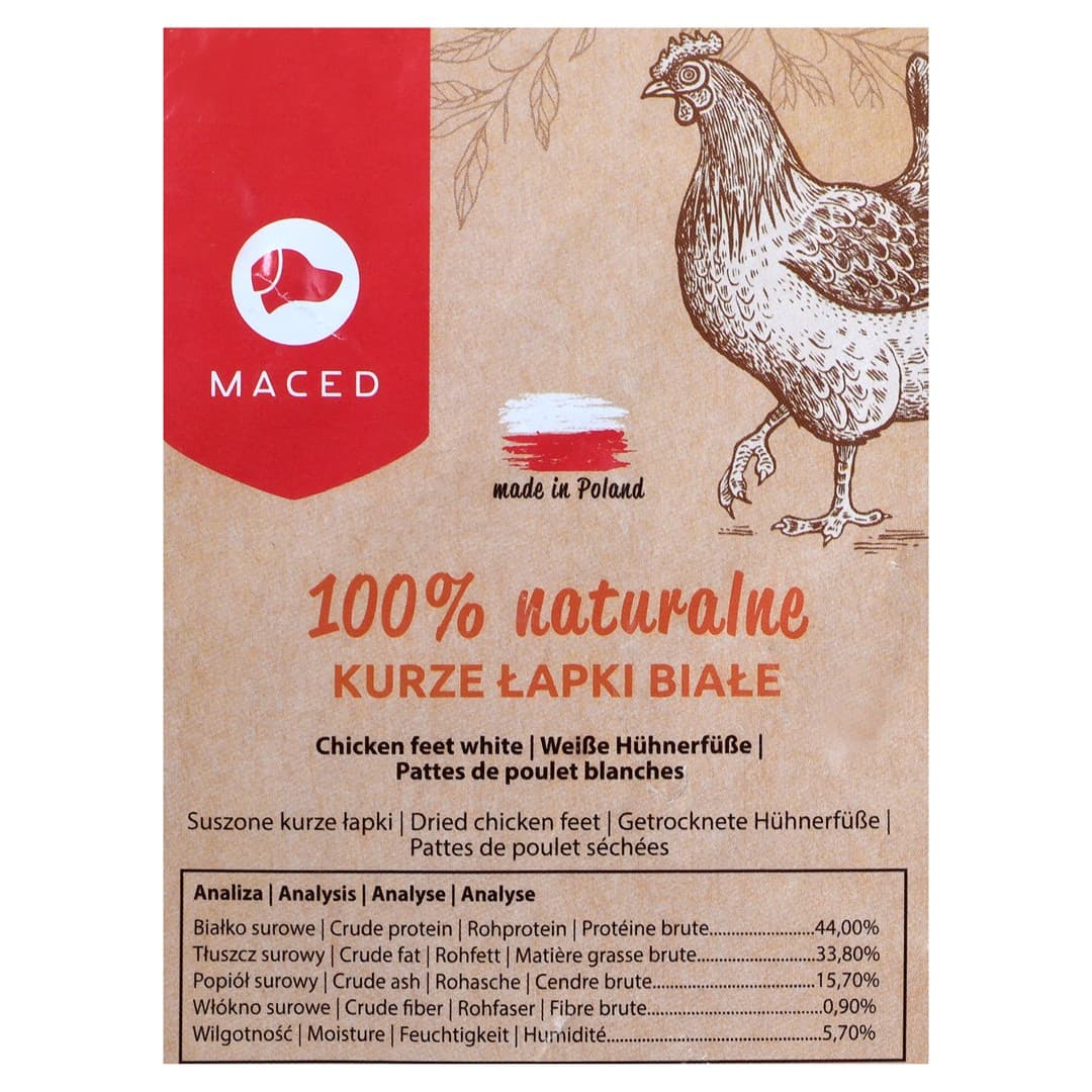 

MACED Przysmak dla psa - kurze łapki białe 2kg