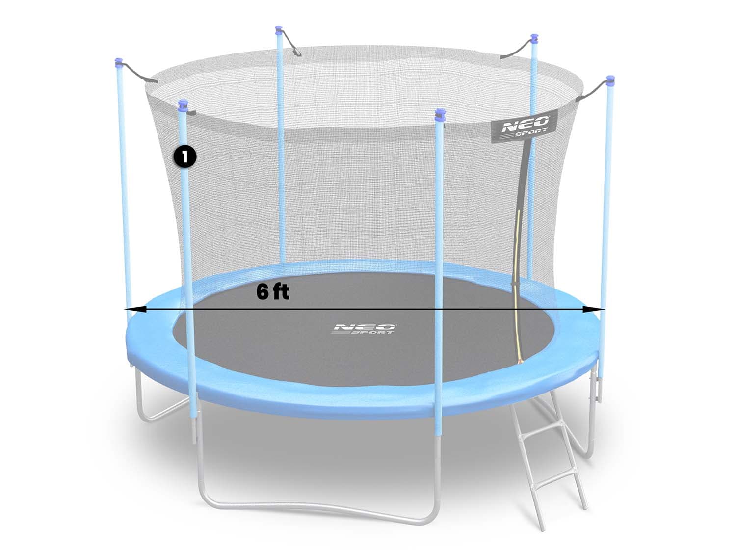 

Słupek górny do trampoliny z siatką wewnętrzną 6 ft niebieski Neo-Sport