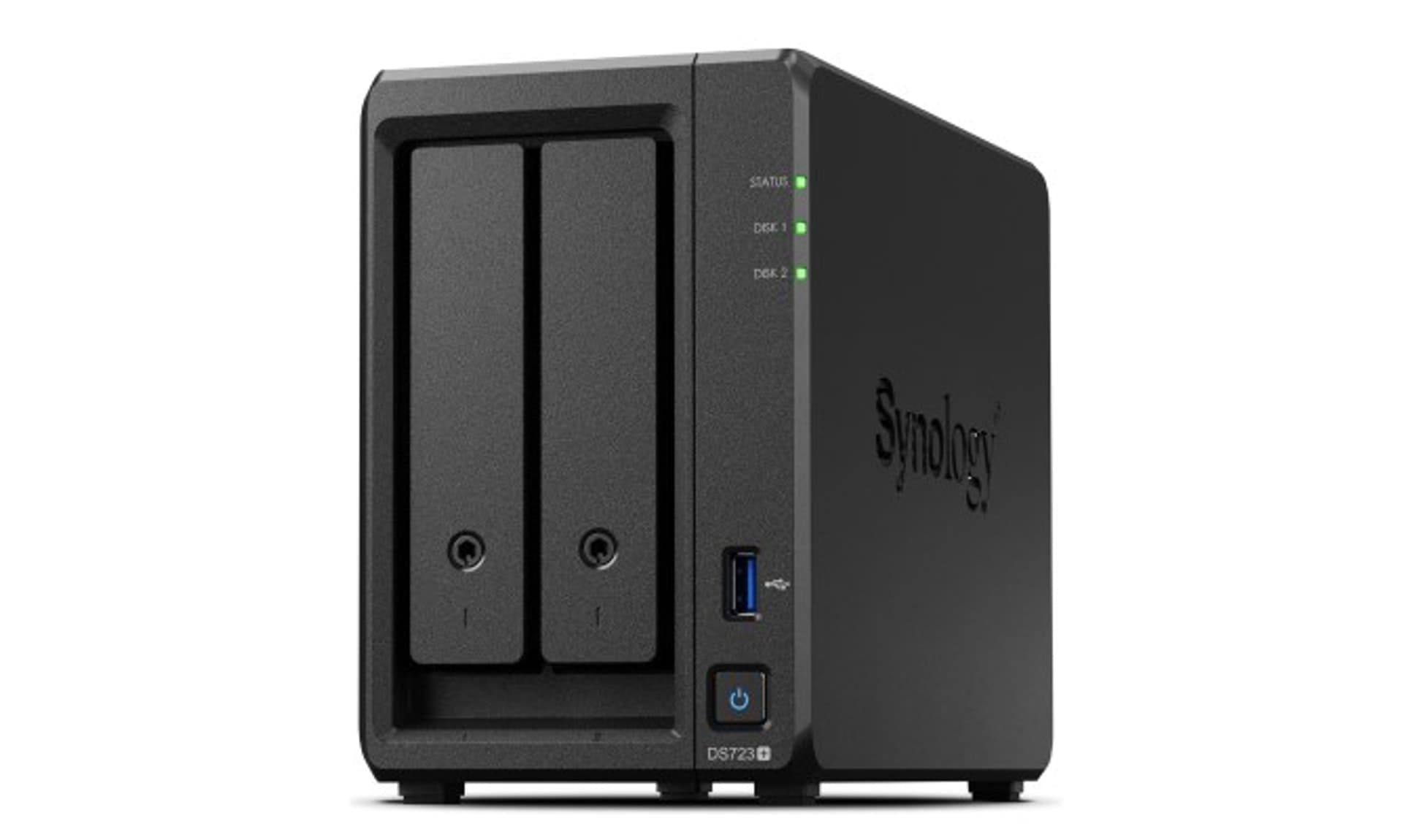 

Synology DS723+ 2-kieszeniowy/AMD Ryzen R1600/2-rdzeniowy 2,6 (podstawowy)/3,1 (turbo) GHz/2 GB DDR4/2 x 3,5"xHot swap/2x1GbE/1x