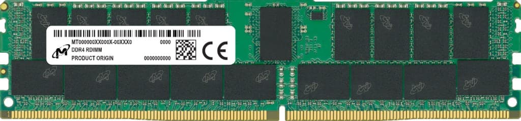 

Micron RDIMM 32GB DDR4 2Rx4 2666MHz PC4-2130 ECC REGISTERED MTA36ASF4G72PZ-2G6