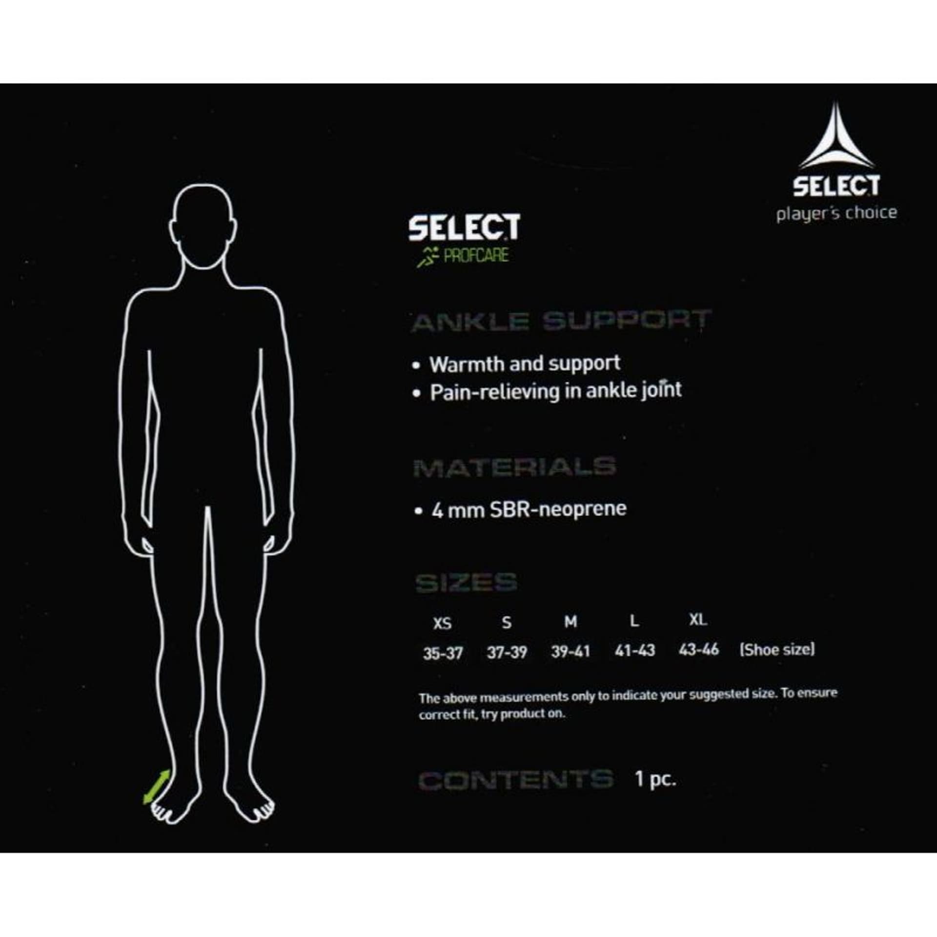 

Ochraniacz kostki SELECT (kolor Czarny, rozmiar XL)