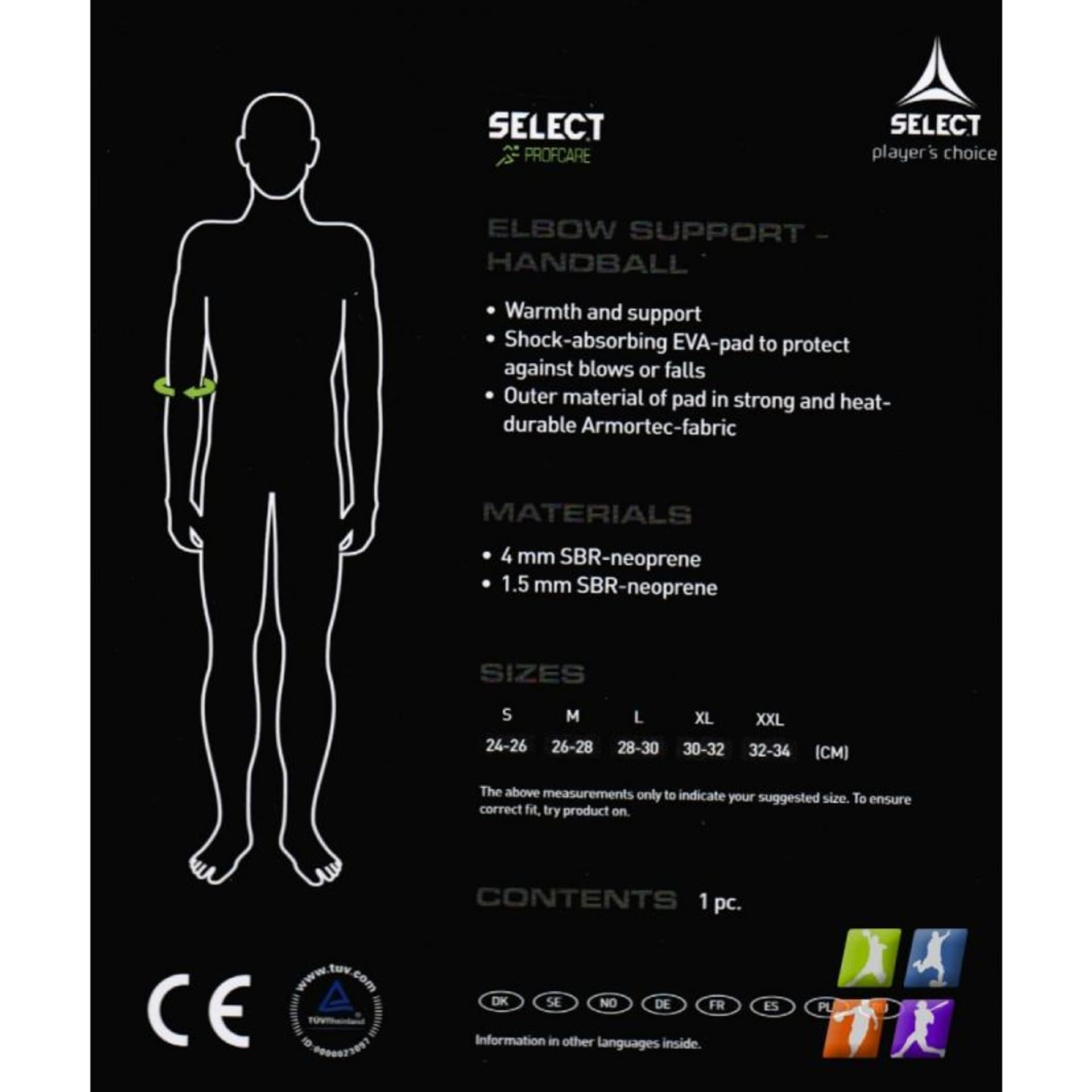 

Ochraniacz łokcia SELECT (kolor Czarny, rozmiar XXL)