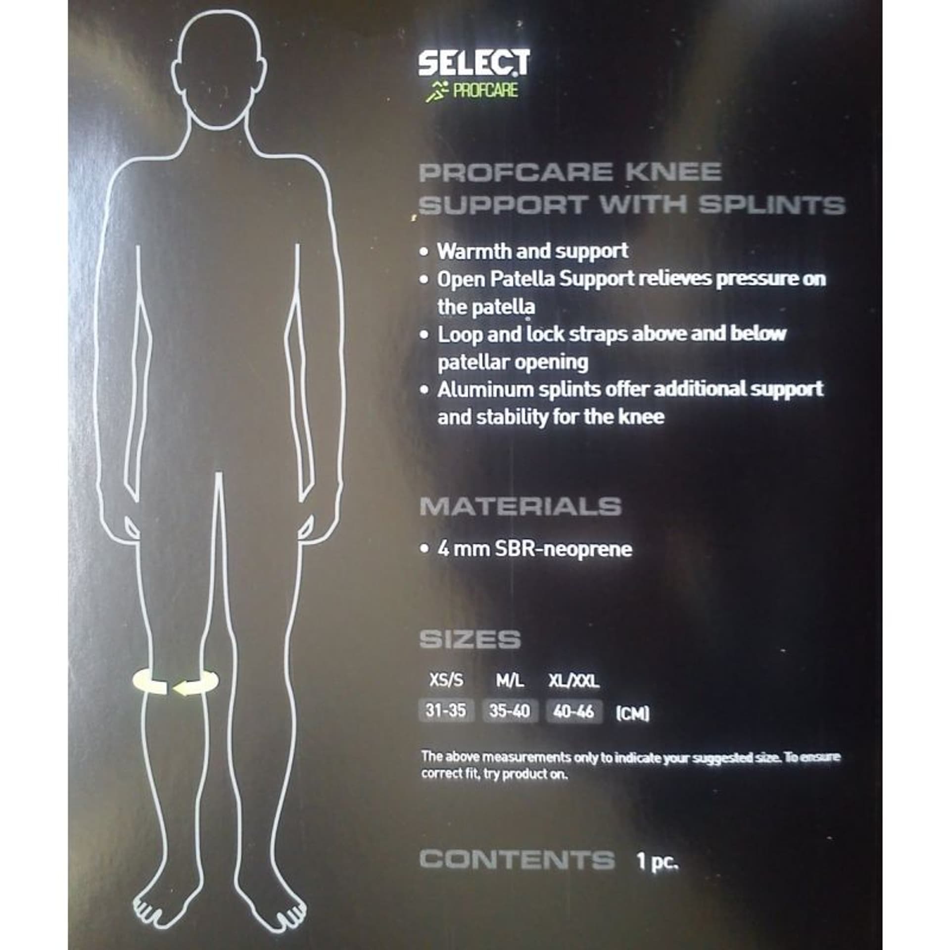 

Ochraniacz kolana ze stabilizatorem SELECT (kolor Czarny, rozmiar M/L)