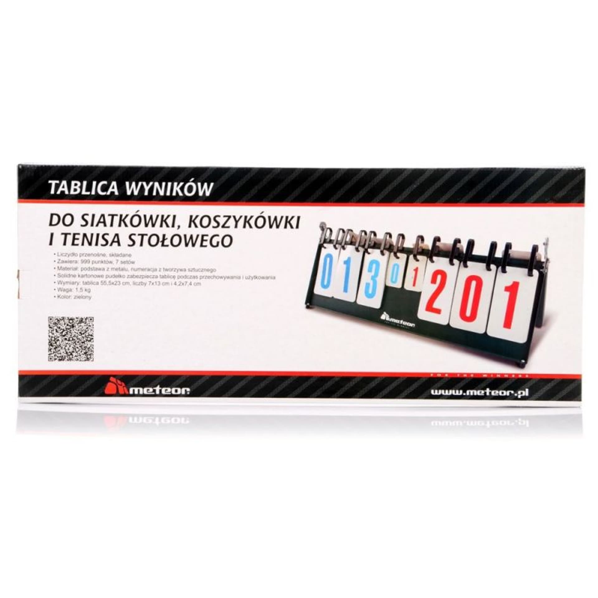 

Tablica wyników do siatkówki, koszykówki i tenisa stołowego Meteor (kolor Zielony, rozmiar N/A)