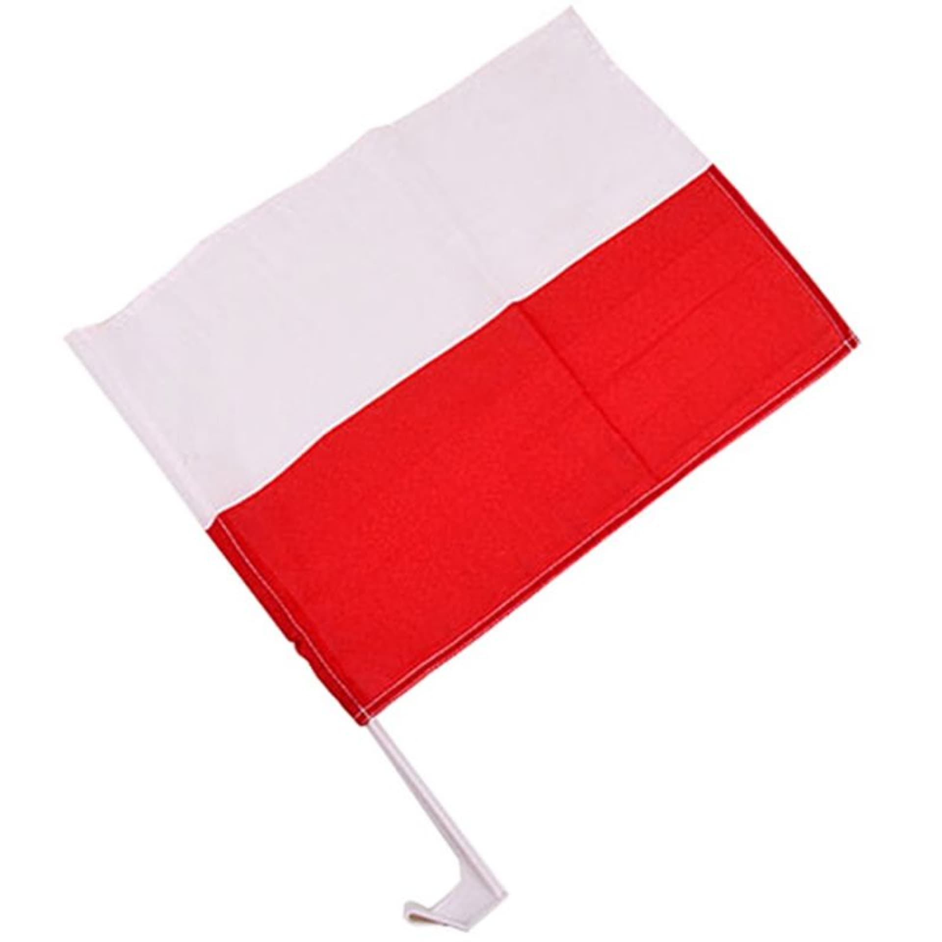 

Flaga samochodowa Polska 30x45 cm (kolor Biały. Czerwony)