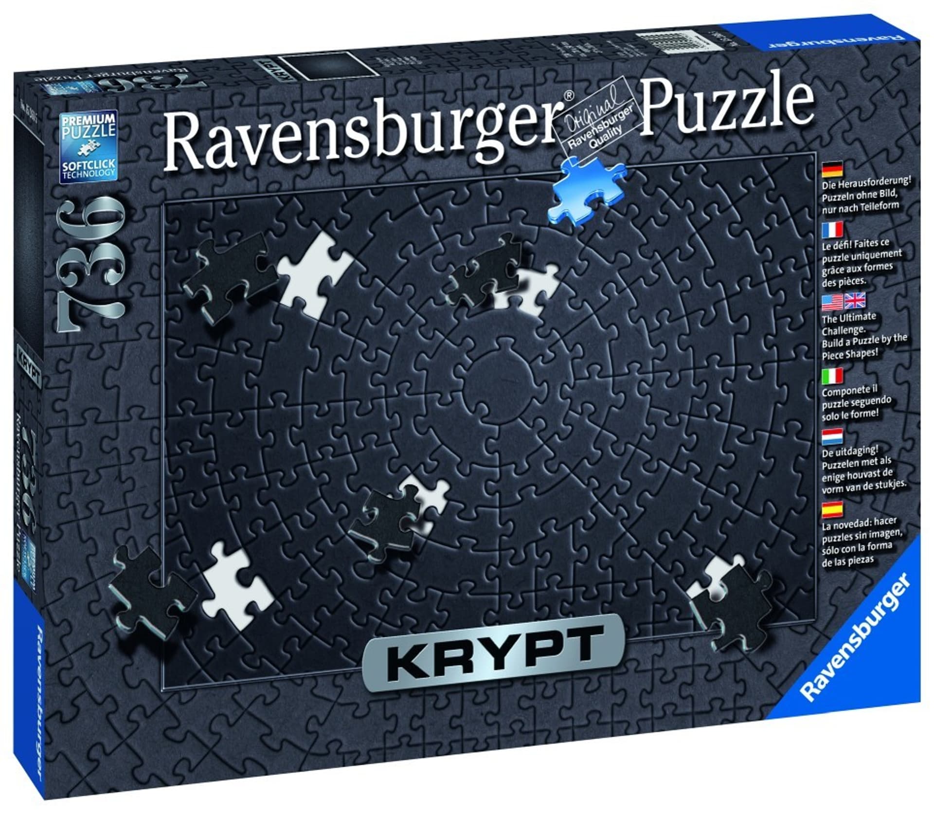 

Puzzle 736 elementów Krypt Czarne