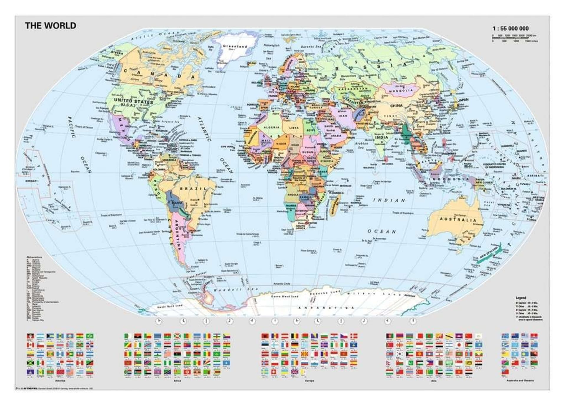

Puzzle 1000 elementów Polityczna mapa świata