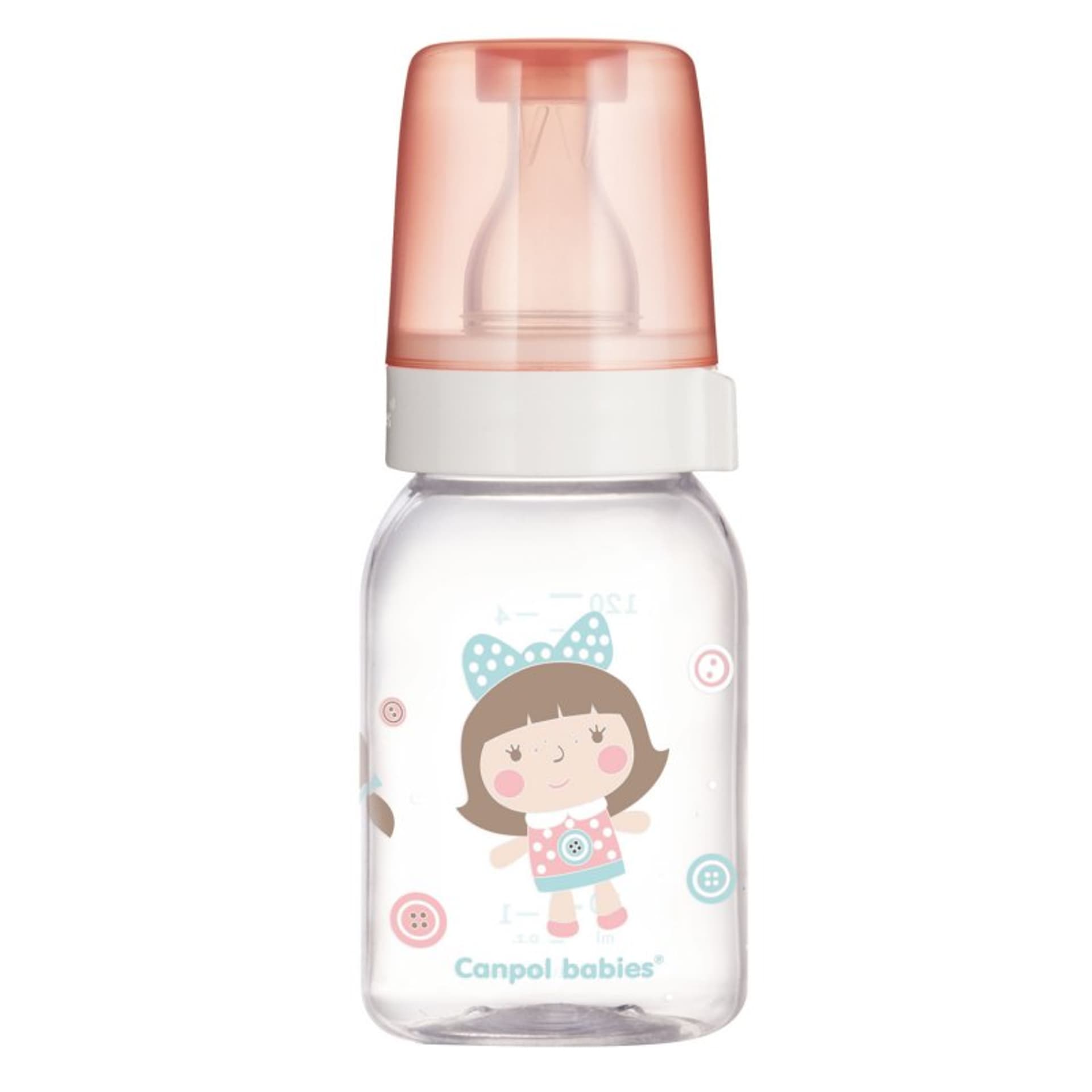 

Butelka szklana 120 ml. dekor.