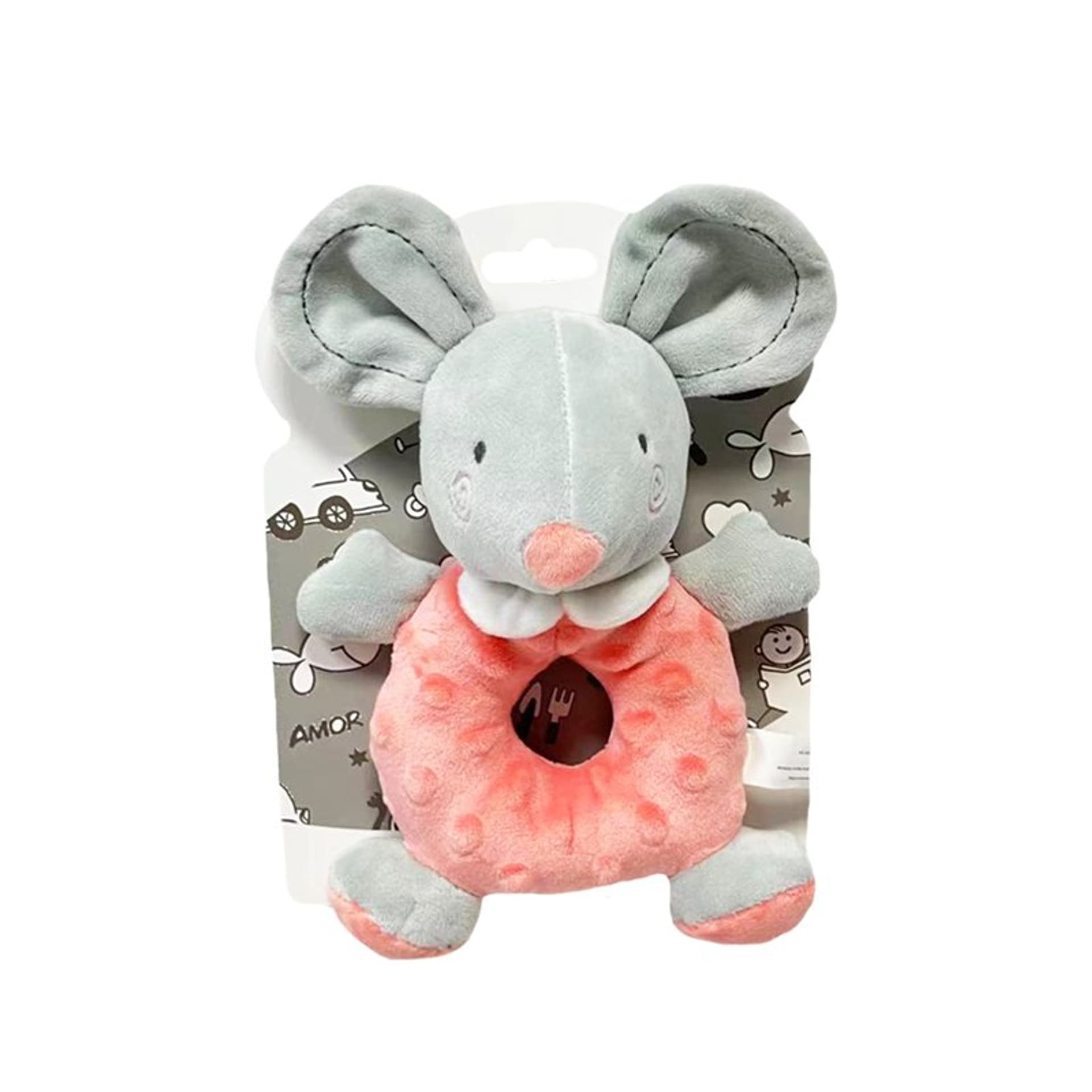 

Grzechotka myszka brzosk. 18cm