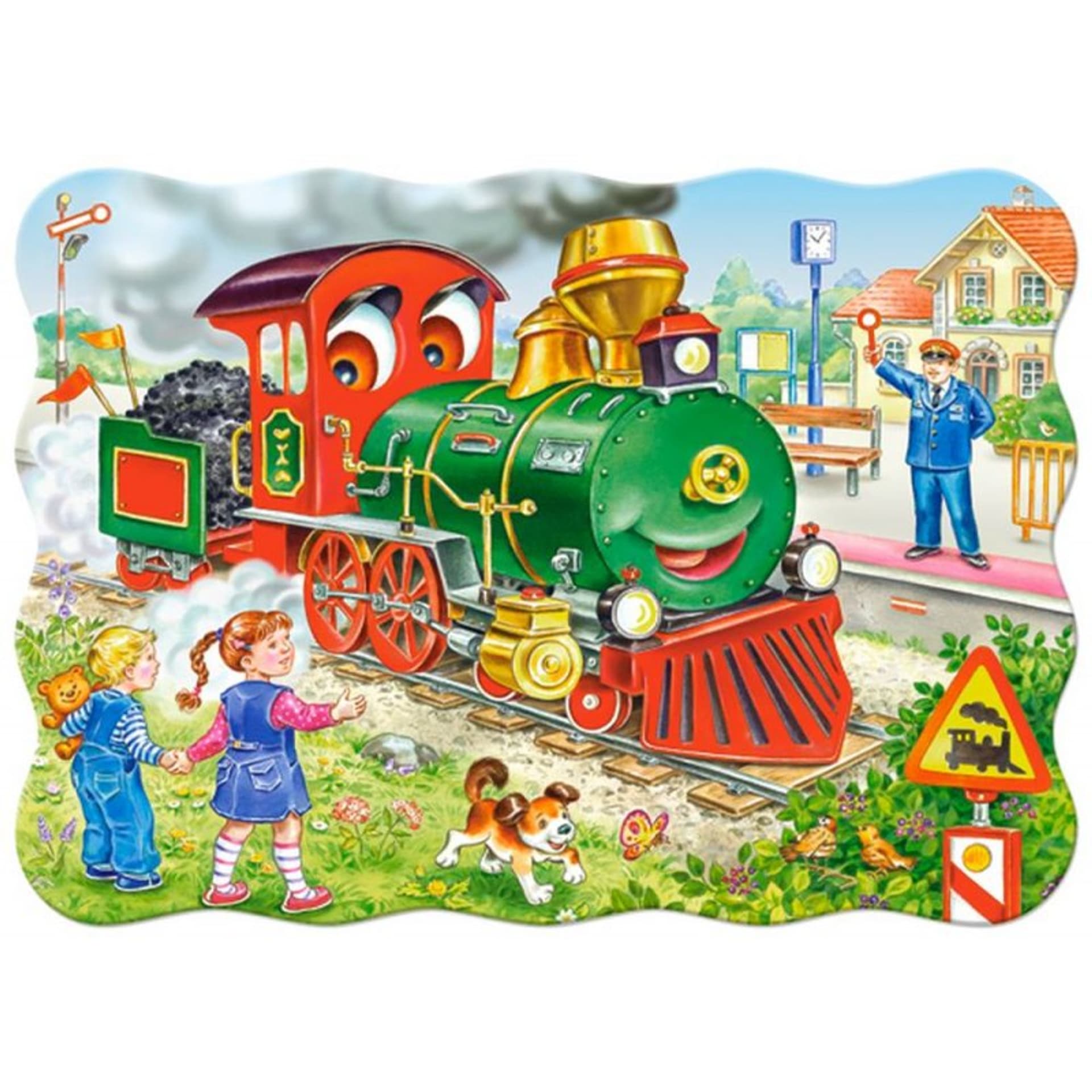 

Puzzle 30 el. green locomotive