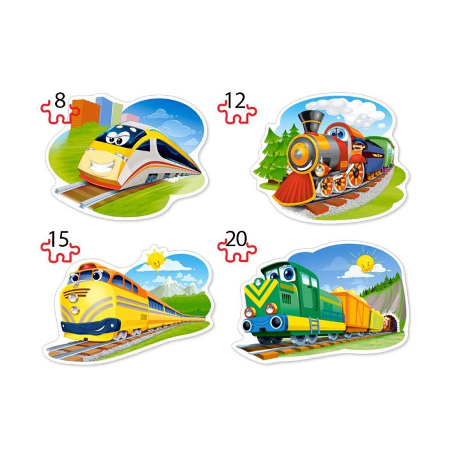

Puzzle 4w1 funny trains