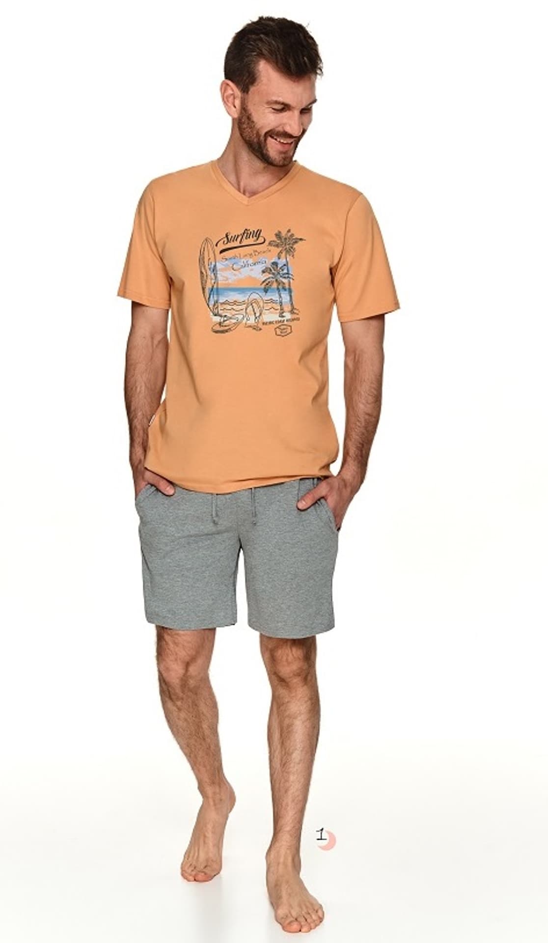 

PIŻAMA TARO 2739 WADIM SS22 (kolor beż, rozmiar M)