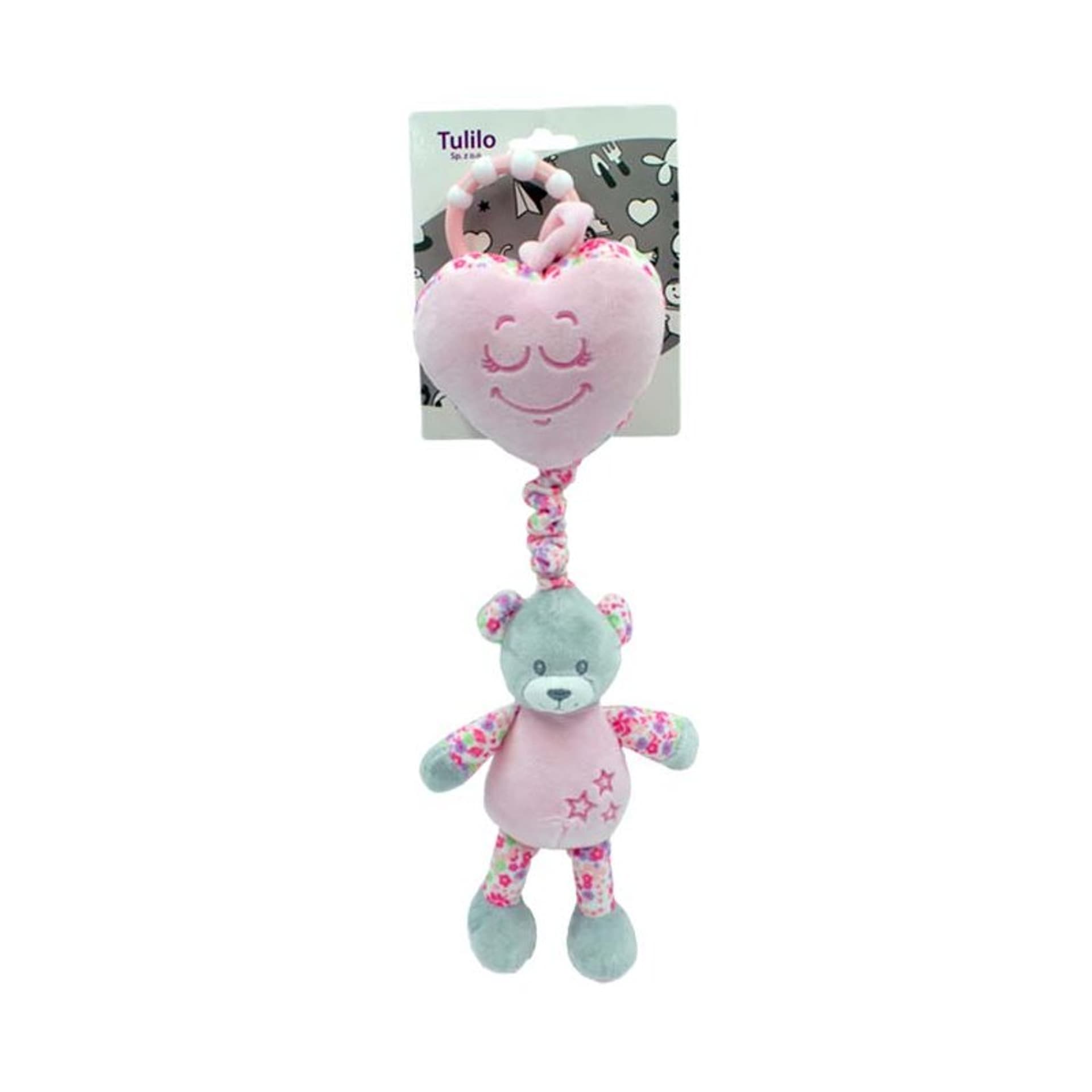 

Pozytywka Miś 35 cm różowy