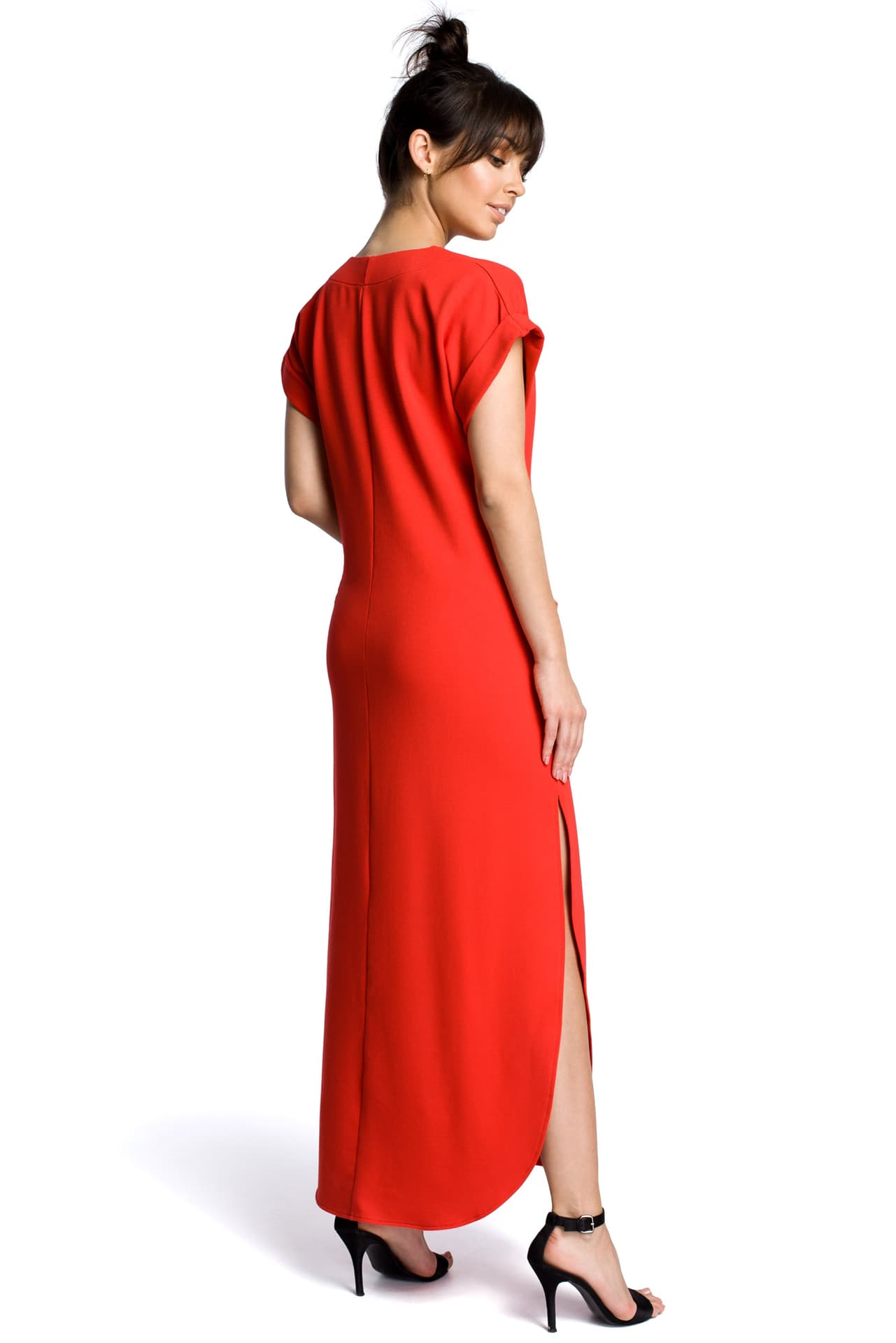 

B065 Sukienka maxi czerwona (kolor czerwony, rozmiar L/XL)