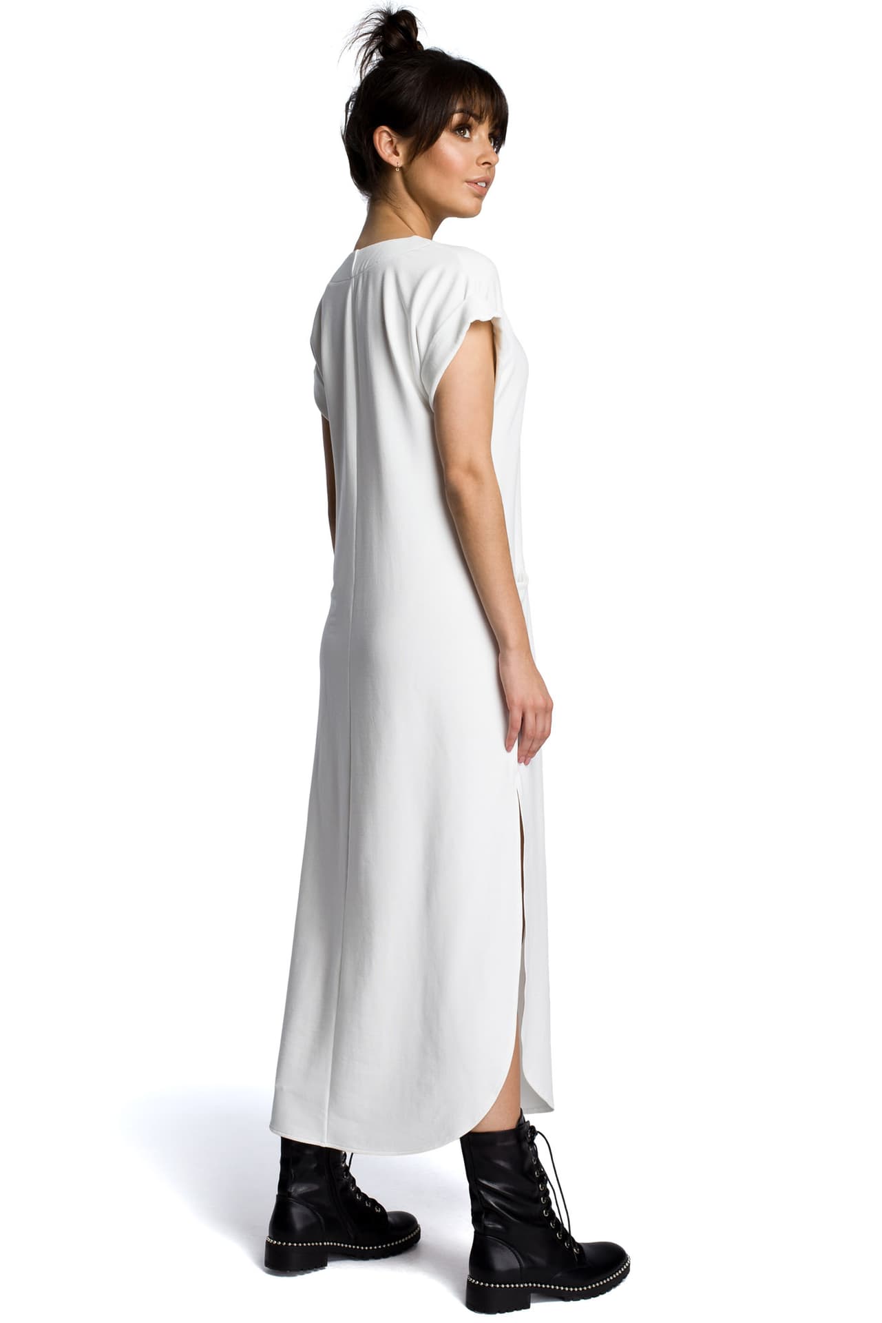 

B065 Sukienka maxi ecru (kolor ecru, rozmiar 2XL/3XL)