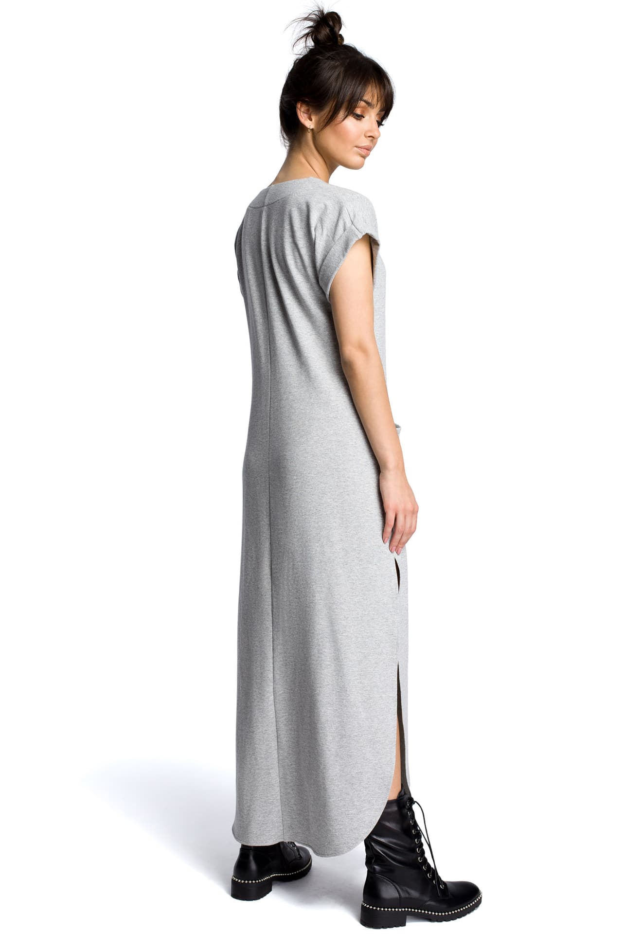 

B065 Sukienka maxi szara (kolor szary, rozmiar L/XL)