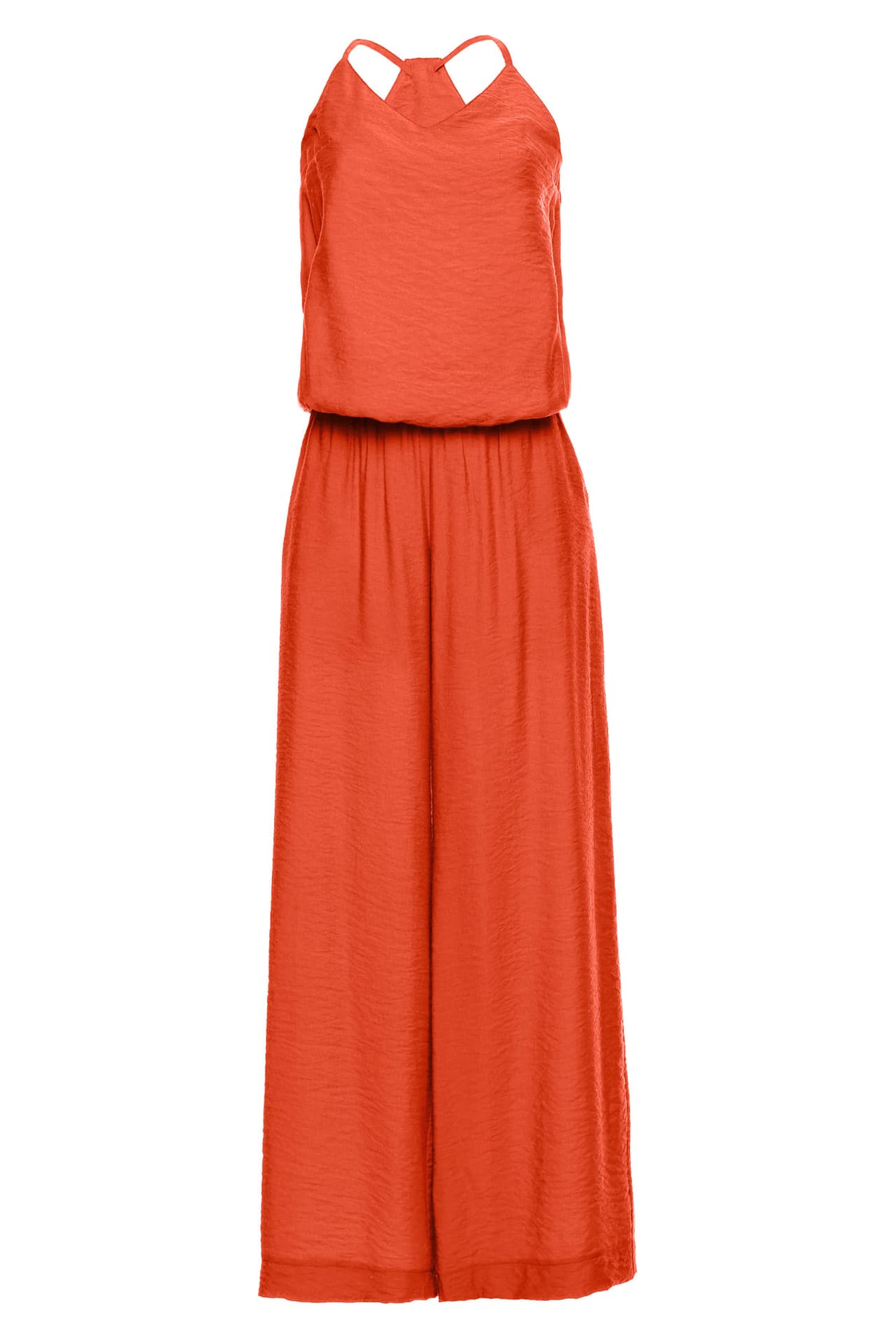 

B155 Kombinezon z odkrytymi ramionami - pomarańczowy (kolor pomarańcz, rozmiar S)