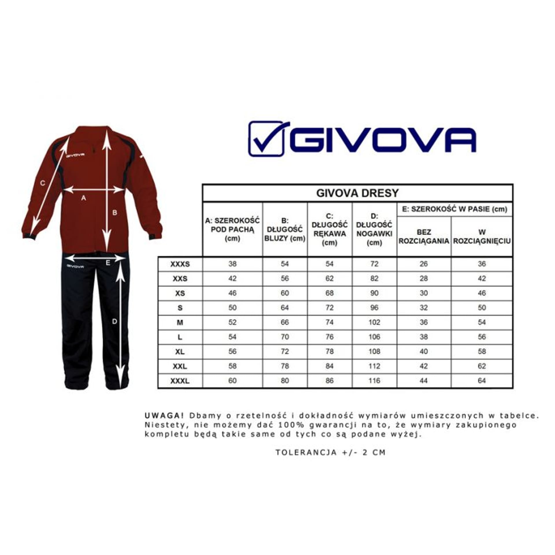 

Givova Visa (kolor Granatowy, rozmiar 3XS)