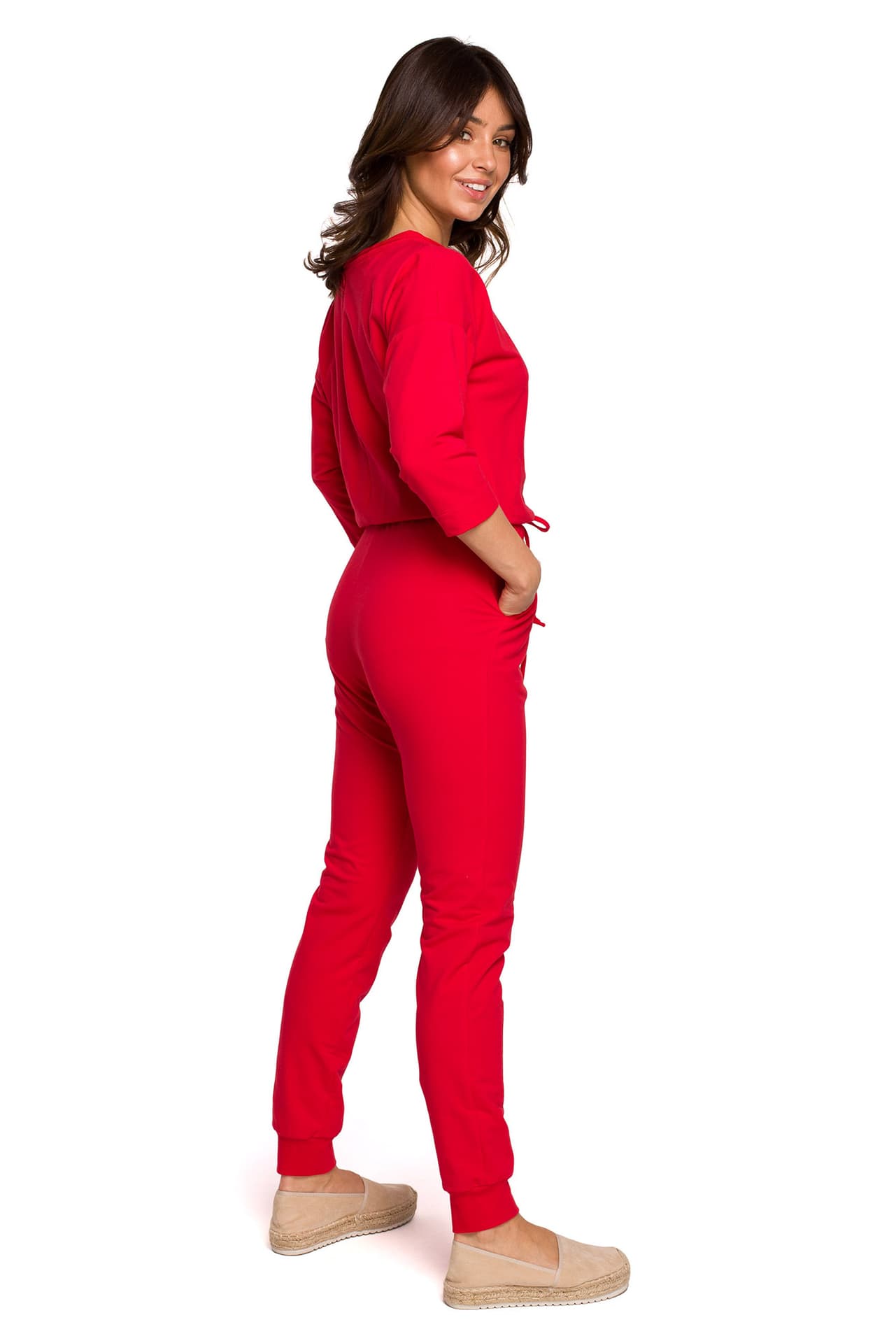 

B220 Kombinezon z rękawami długości 3/4 - czerwony (kolor czerwony, rozmiar XXL)