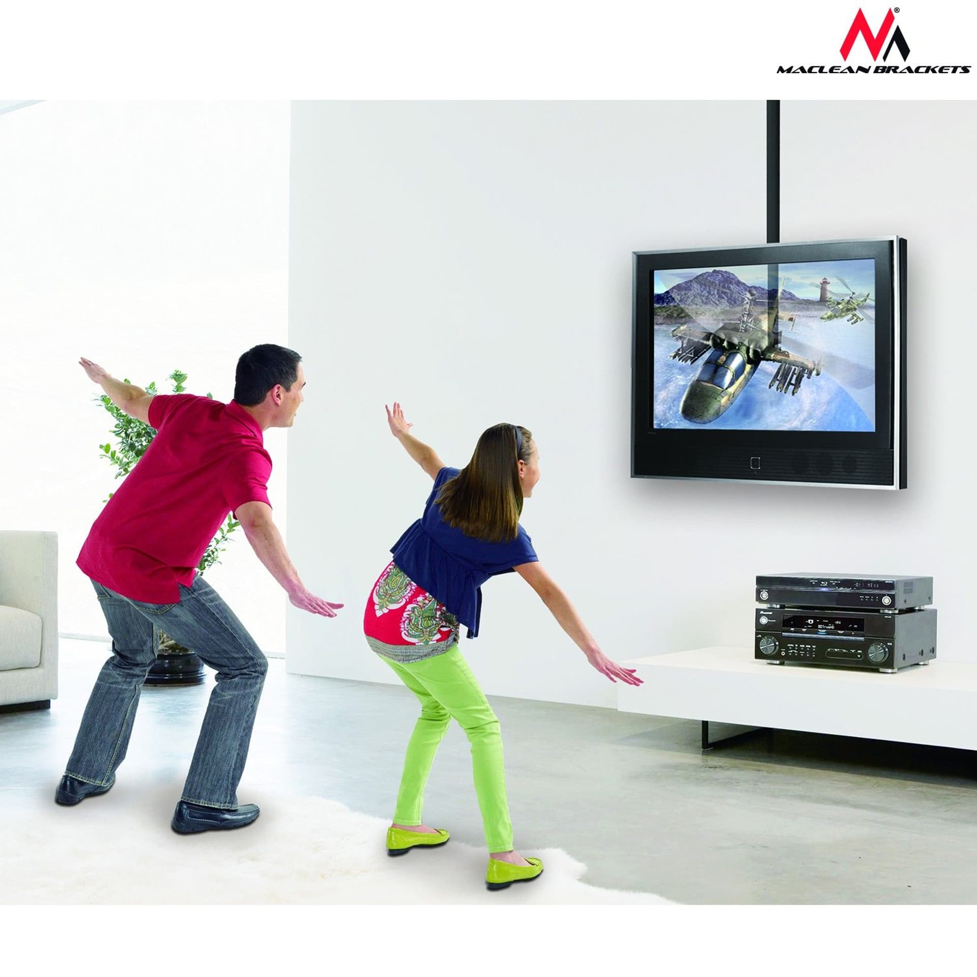 

Uchwyt do telewizora sufitowy 23-42" Maclean MC-580 50kg VESA 200x200
