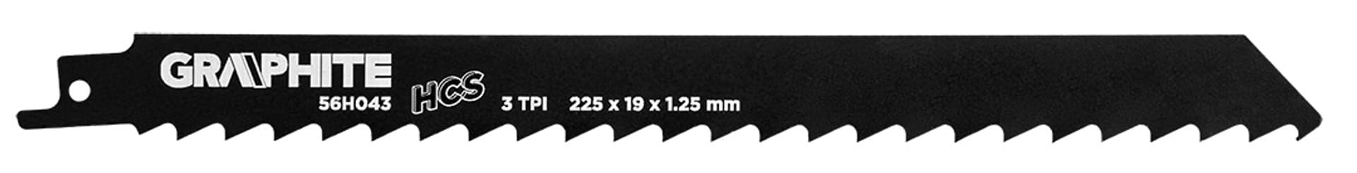 

Brzeszczot do piły szablastej, HCS, 225 x 19 x 1.25 mm, 3TPI, kpl. 2 szt.