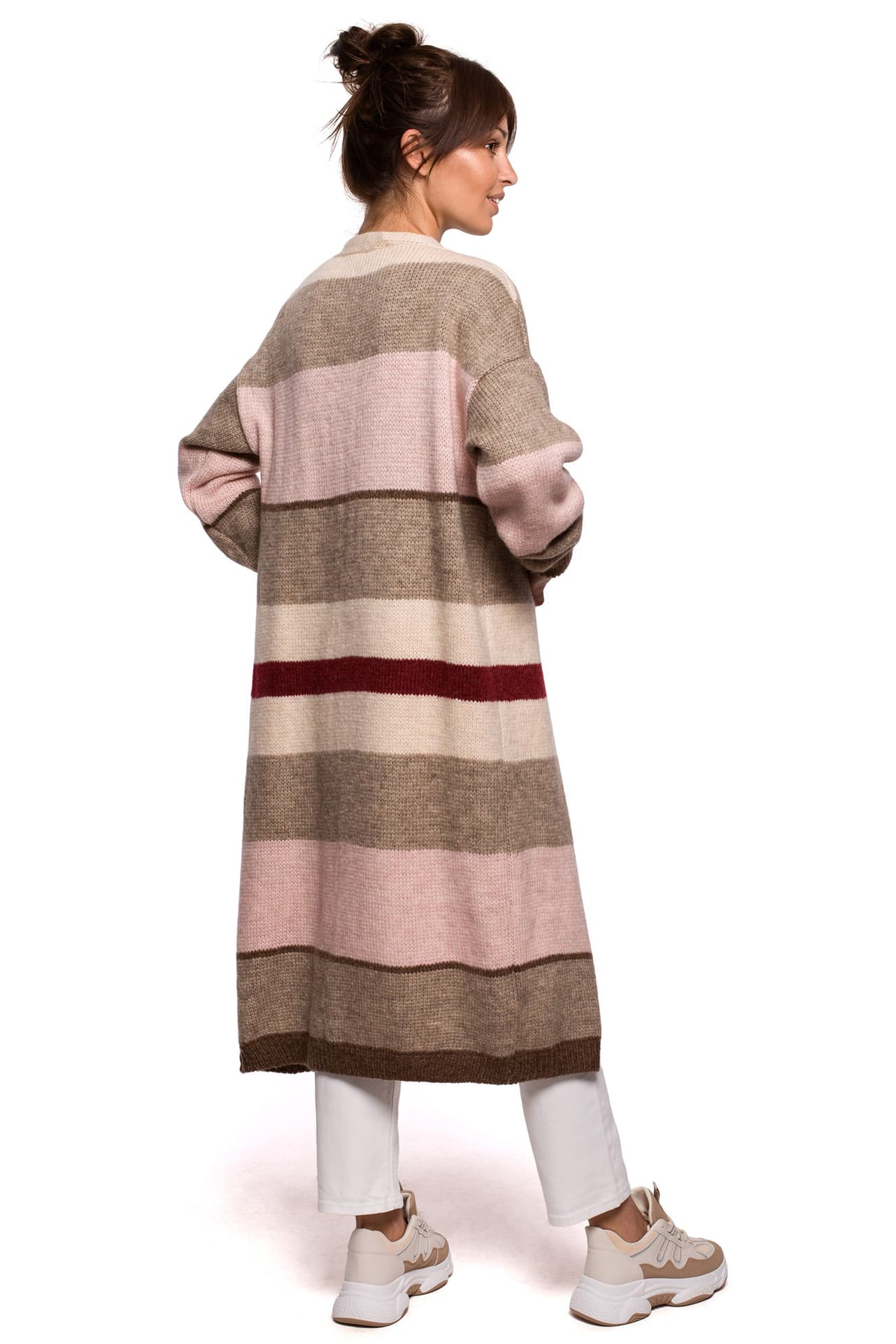 

BK055 Kardigan w pasy - model 4 (kolor jak na zdjęciu, rozmiar L/XL)
