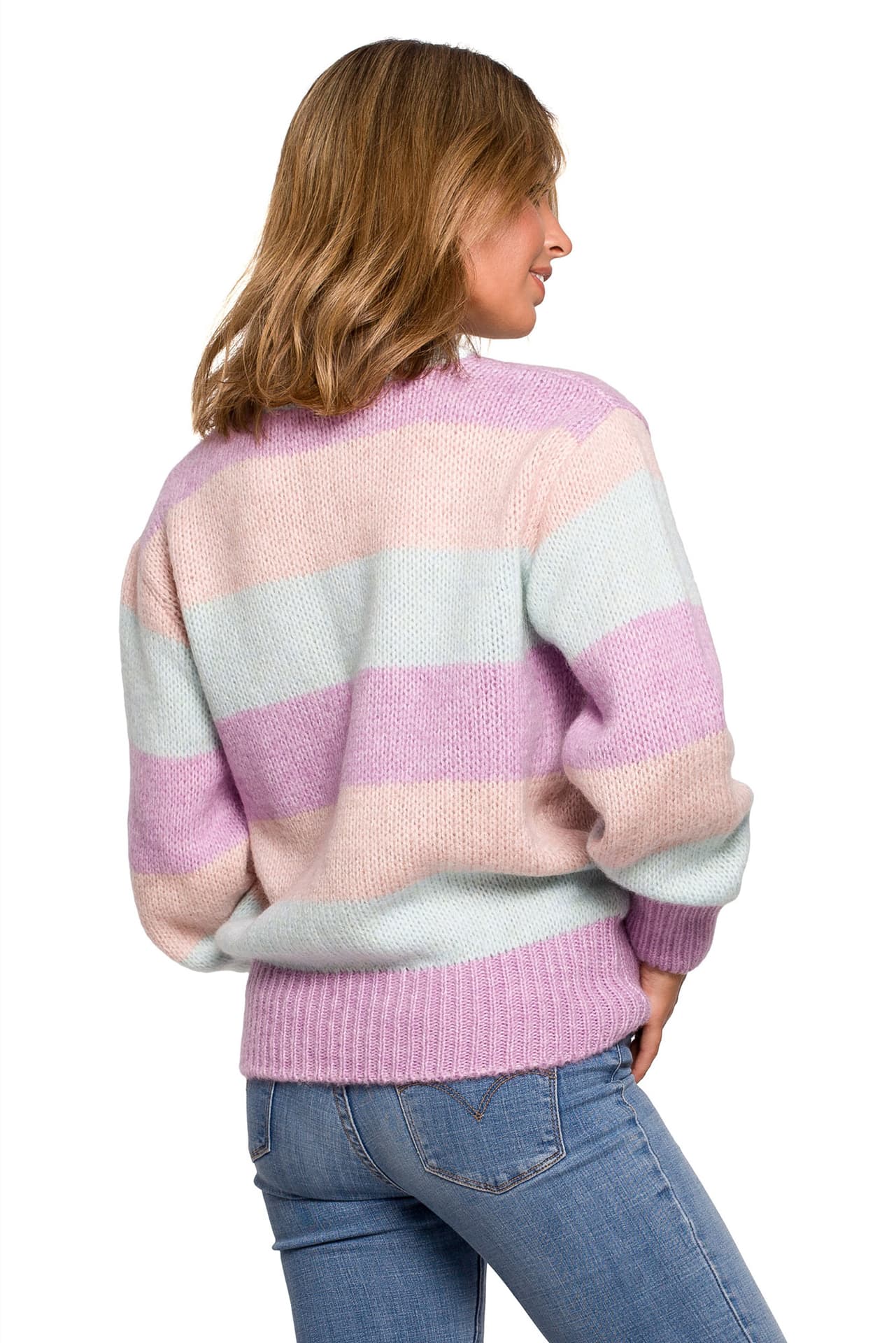 

BK071 Sweter w pasy wielokolorowe - model 1 (kolor jak na zdjęciu, rozmiar S/M)