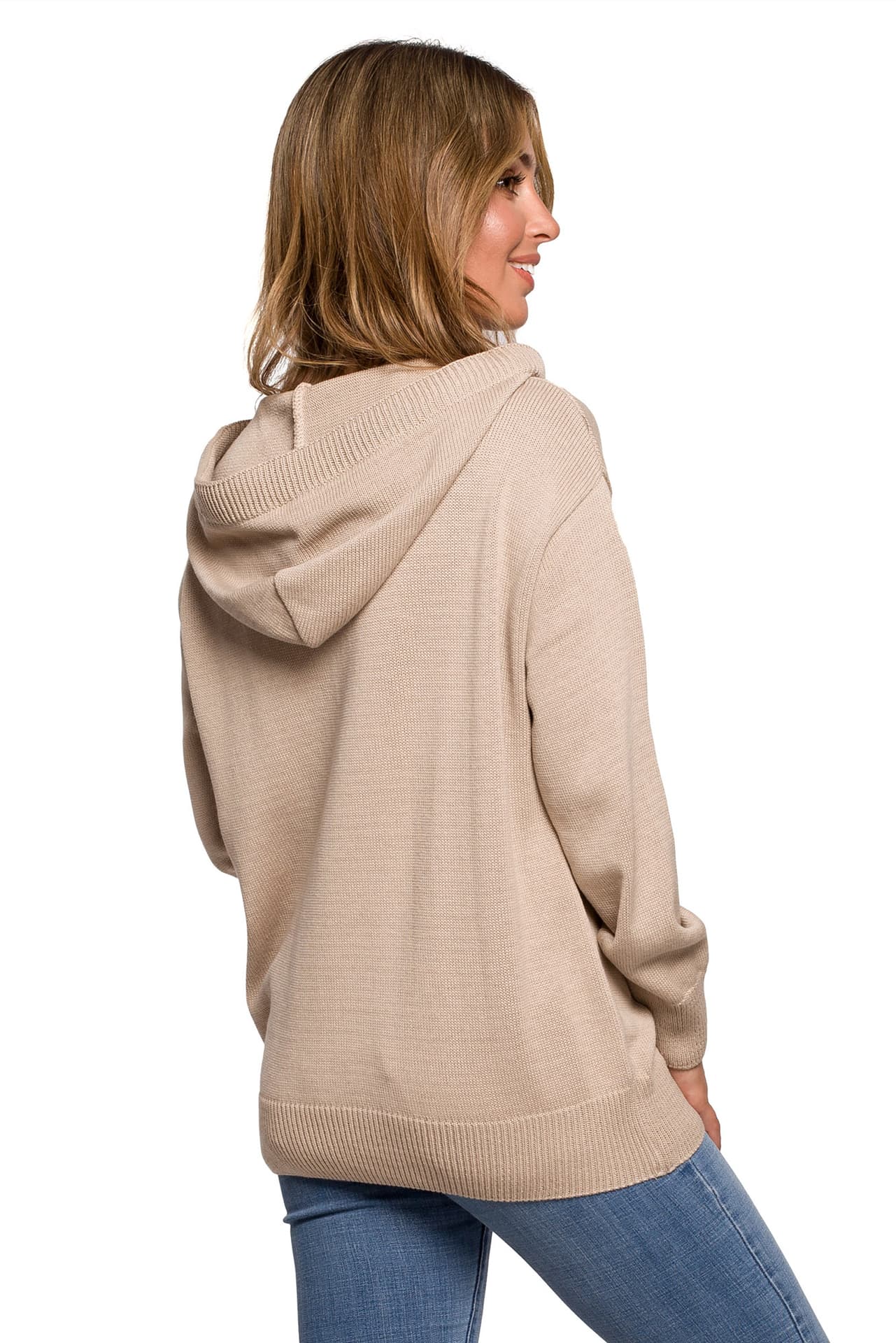 

BK073 Sweter z kapturem - beżowy (kolor beżowy, rozmiar L/XL)