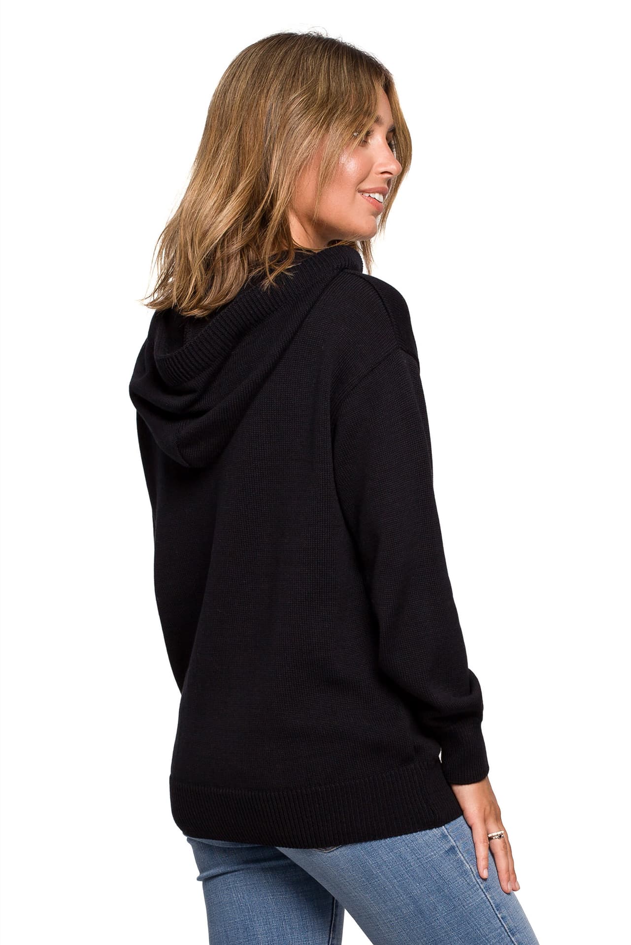 

BK073 Sweter z kapturem - czarny (kolor czarny, rozmiar L/XL)