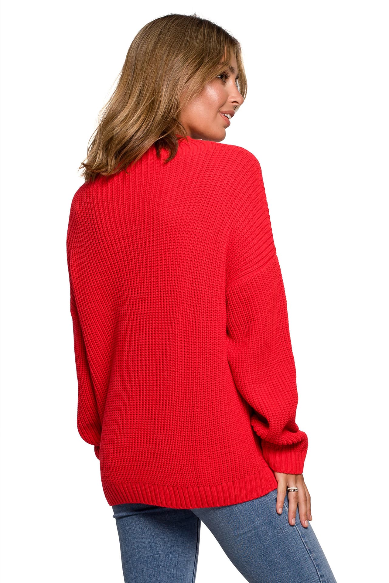 

BK078 Sweter z półgolfem - czerwony (kolor czerwony, rozmiar L/XL)