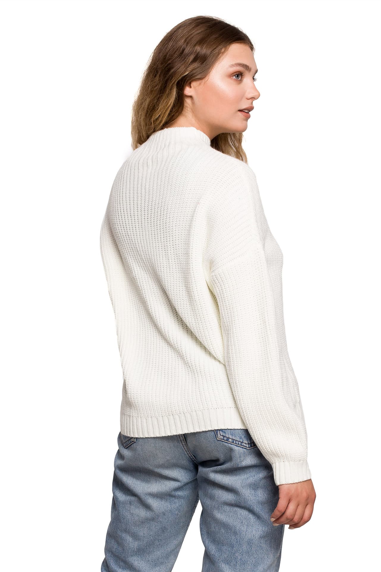 

BK078 Sweter z półgolfem - ecru (kolor ecru, rozmiar L/XL)
