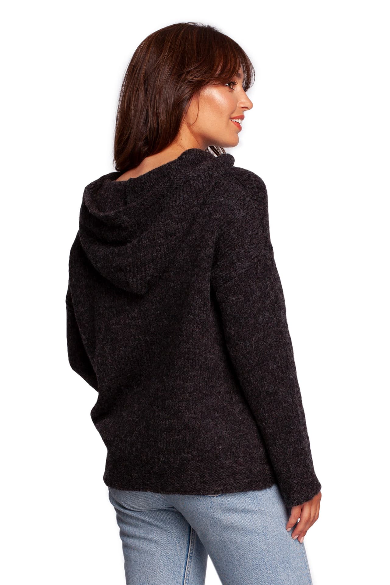 

BK085 Sweter z kapturem - antracytowy (kolor grafit, rozmiar L/XL)