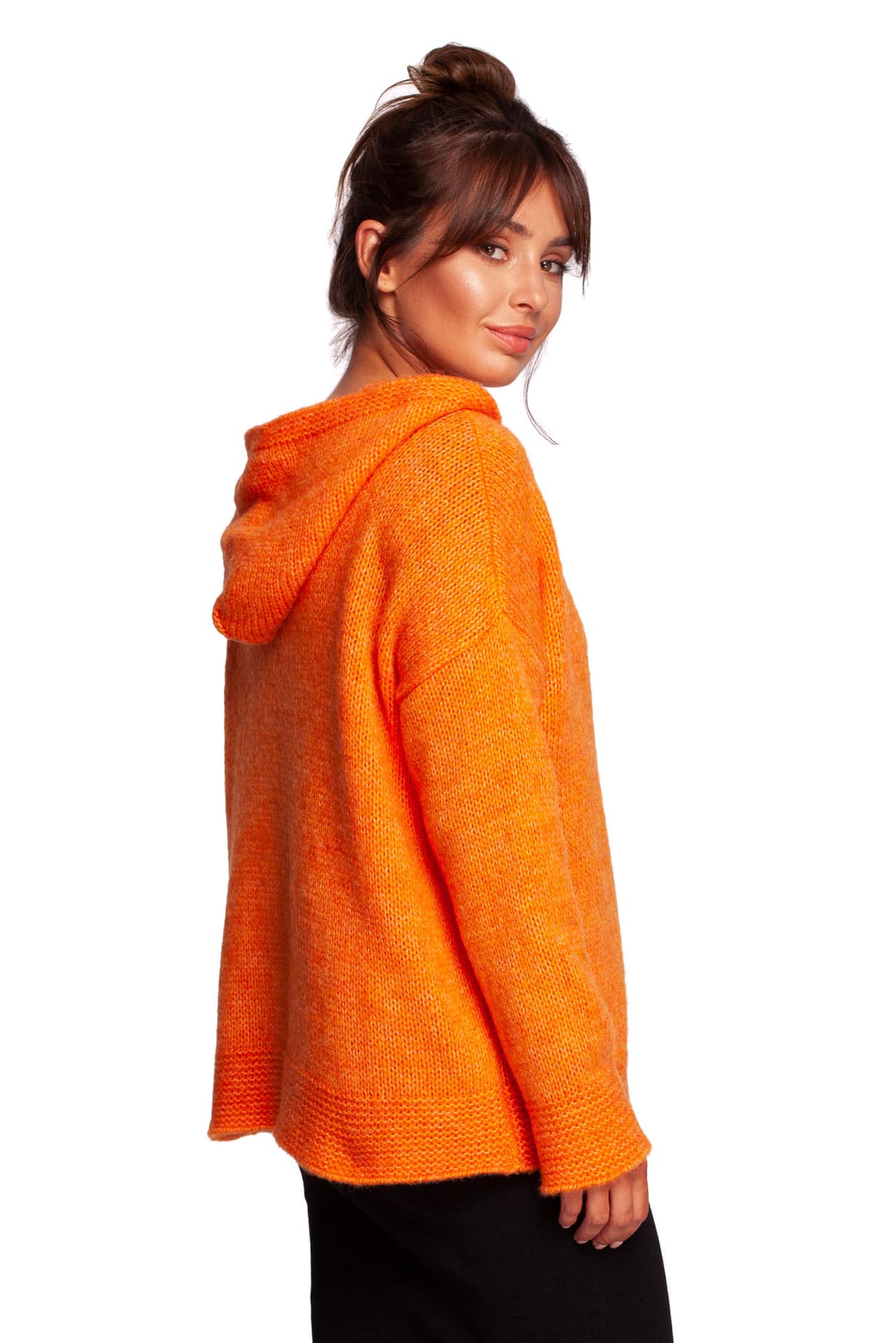 

BK085 Sweter z kapturem - jasnopomarańczowy (kolor pomarańcz, rozmiar L/XL)
