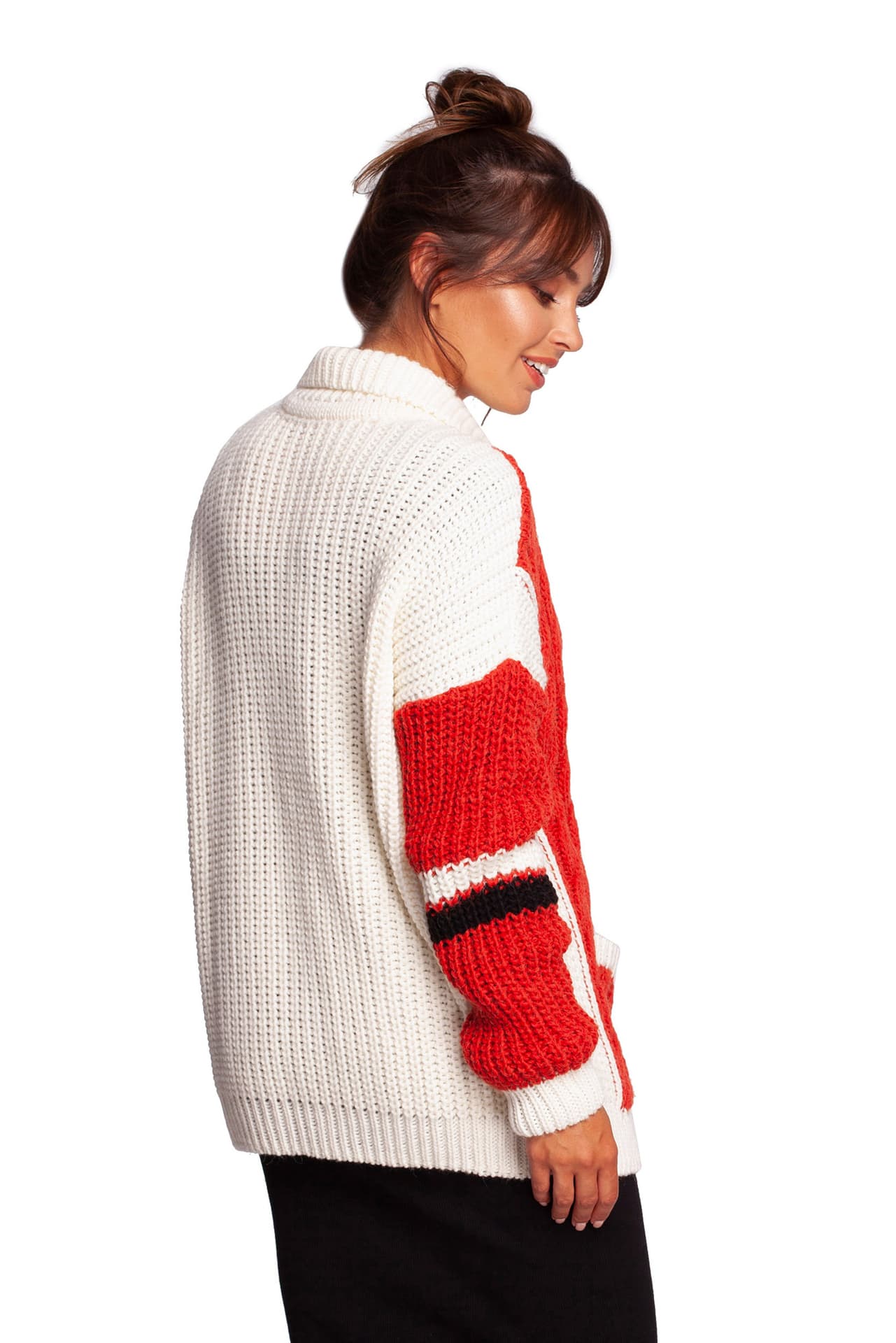 

BK094 Kardigan wielokolorowy z zamkiem i kołnierzem - model 1 (kolor wielokolorowy, rozmiar L/XL)
