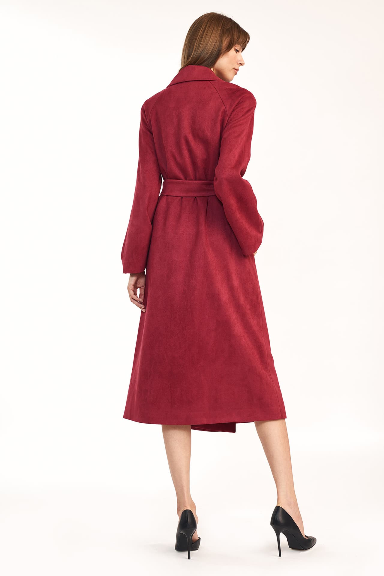 

Bordowy płaszcz oversize - PL17 (kolor bordo, rozmiar 36)
