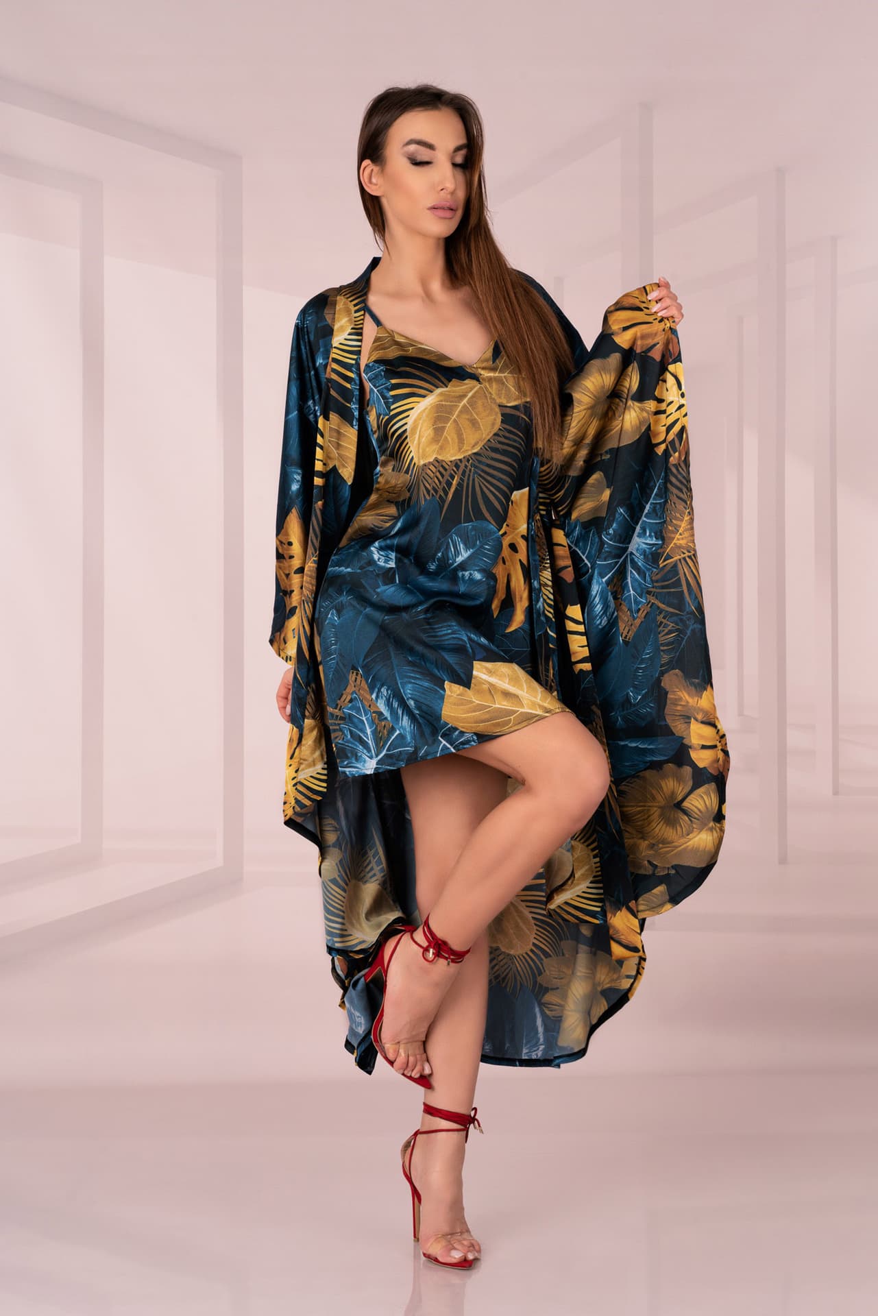 

Clairee Aquareel Collection koszulka i stringi (kolor multicolor, rozmiar XL)