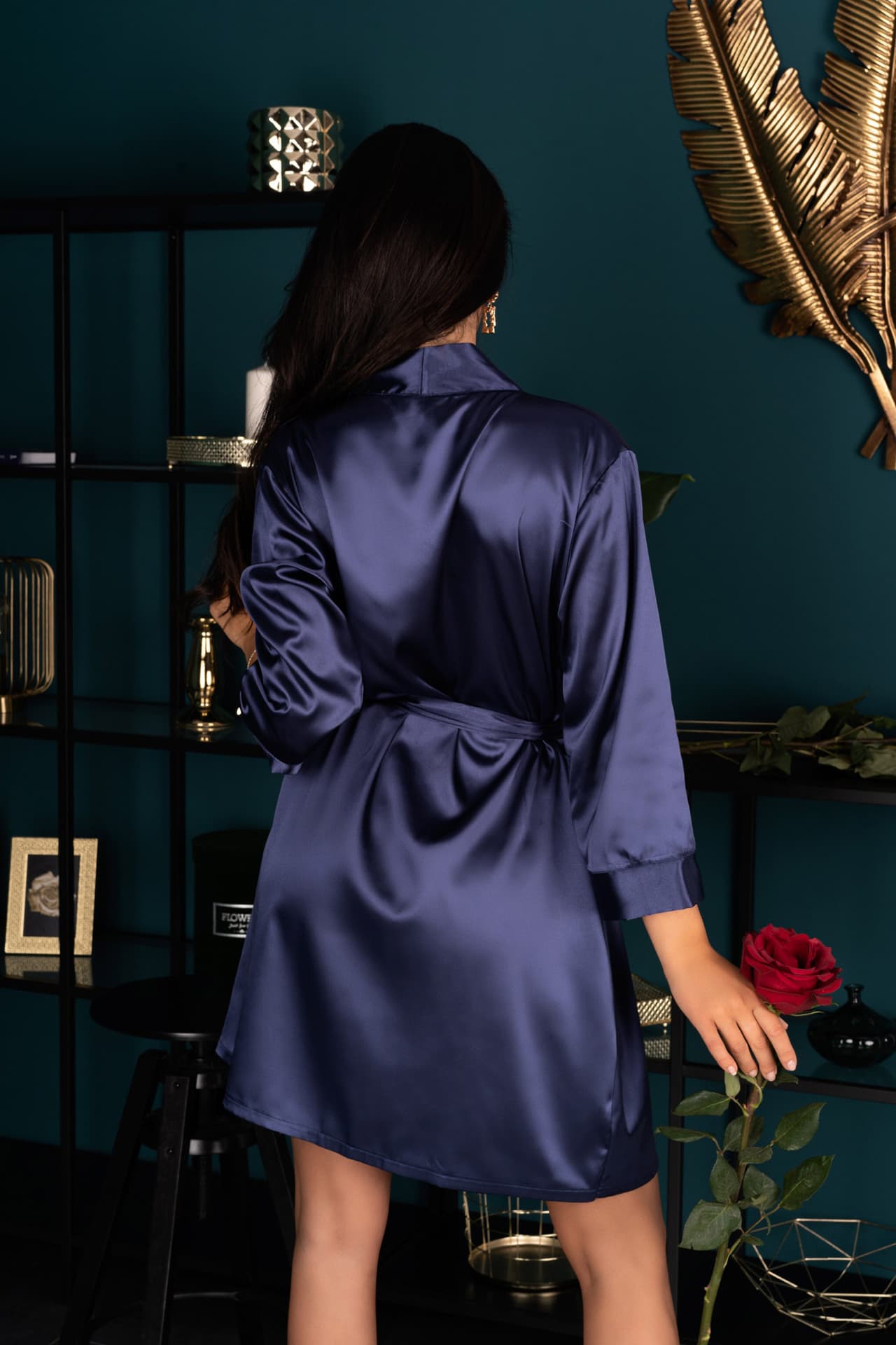 

Edelina Navy Blue LC 90520 Est Belle Collection szlafrok (kolor Granatowy, rozmiar M)