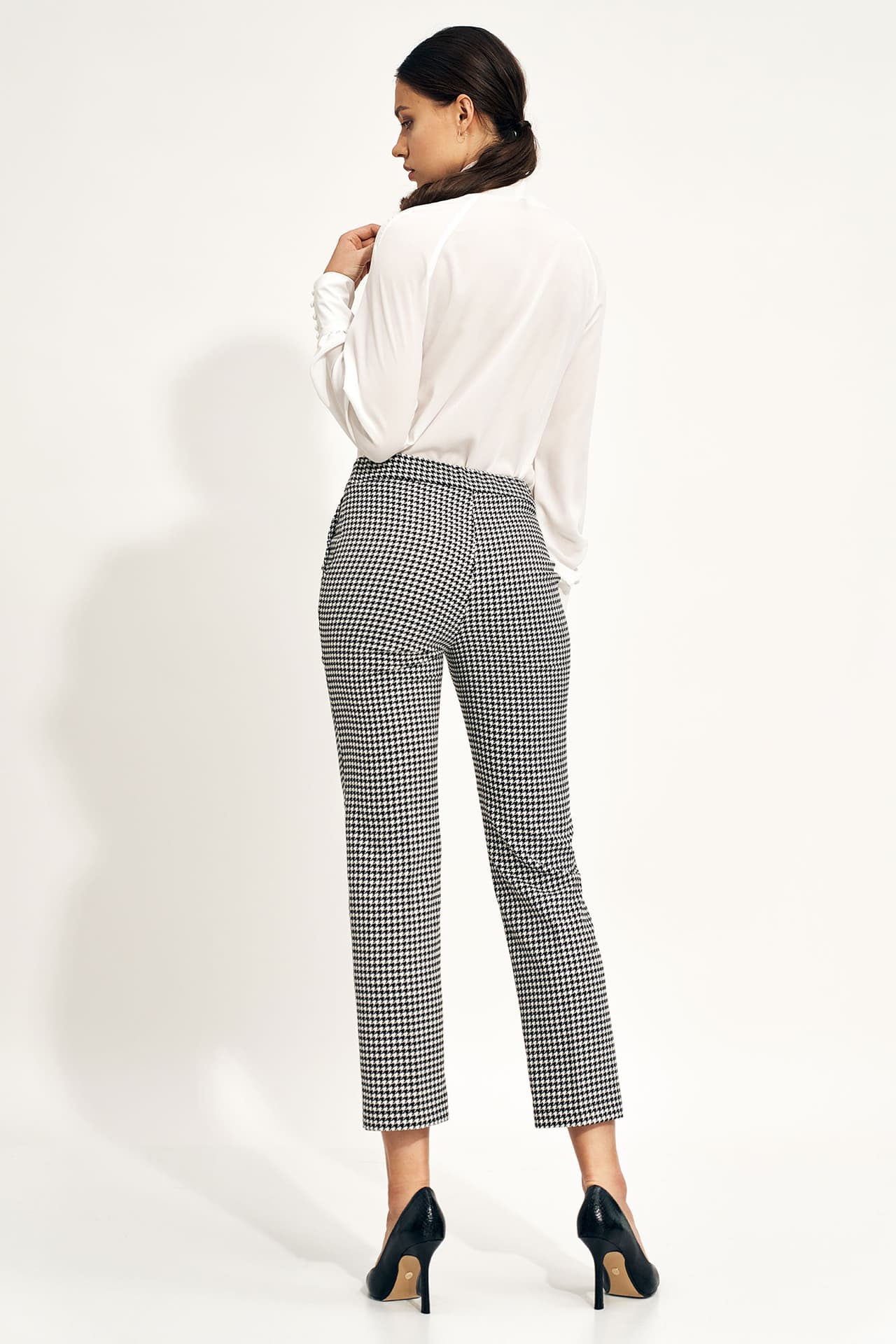

Eleganckie spodnie chino w pepitkę - SD74 (kolor pepitko, rozmiar 44)