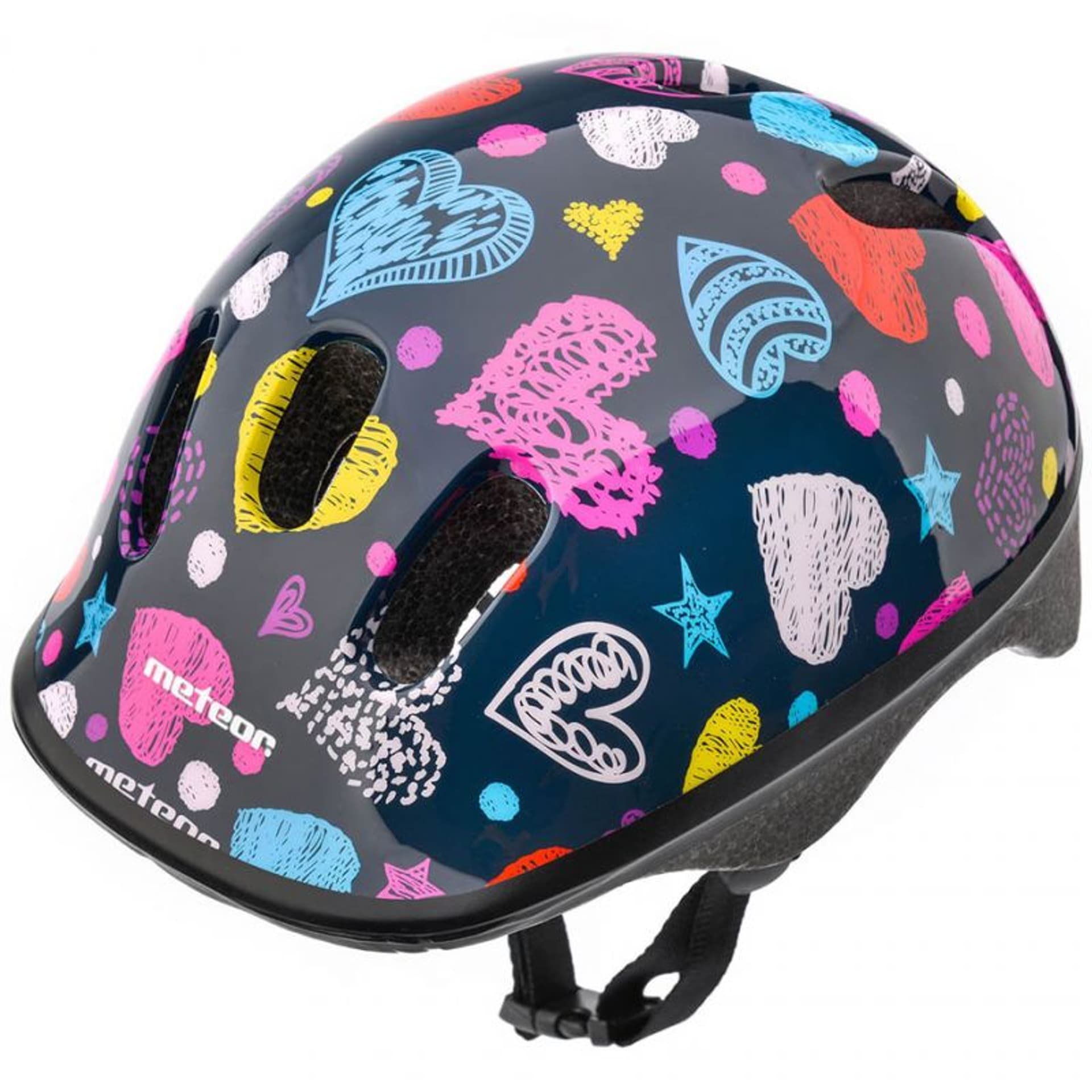 

Kask rowerowy Meteor KS06 Hearts roz XS 44-48cm Jr 24816 (kolor Czarny)