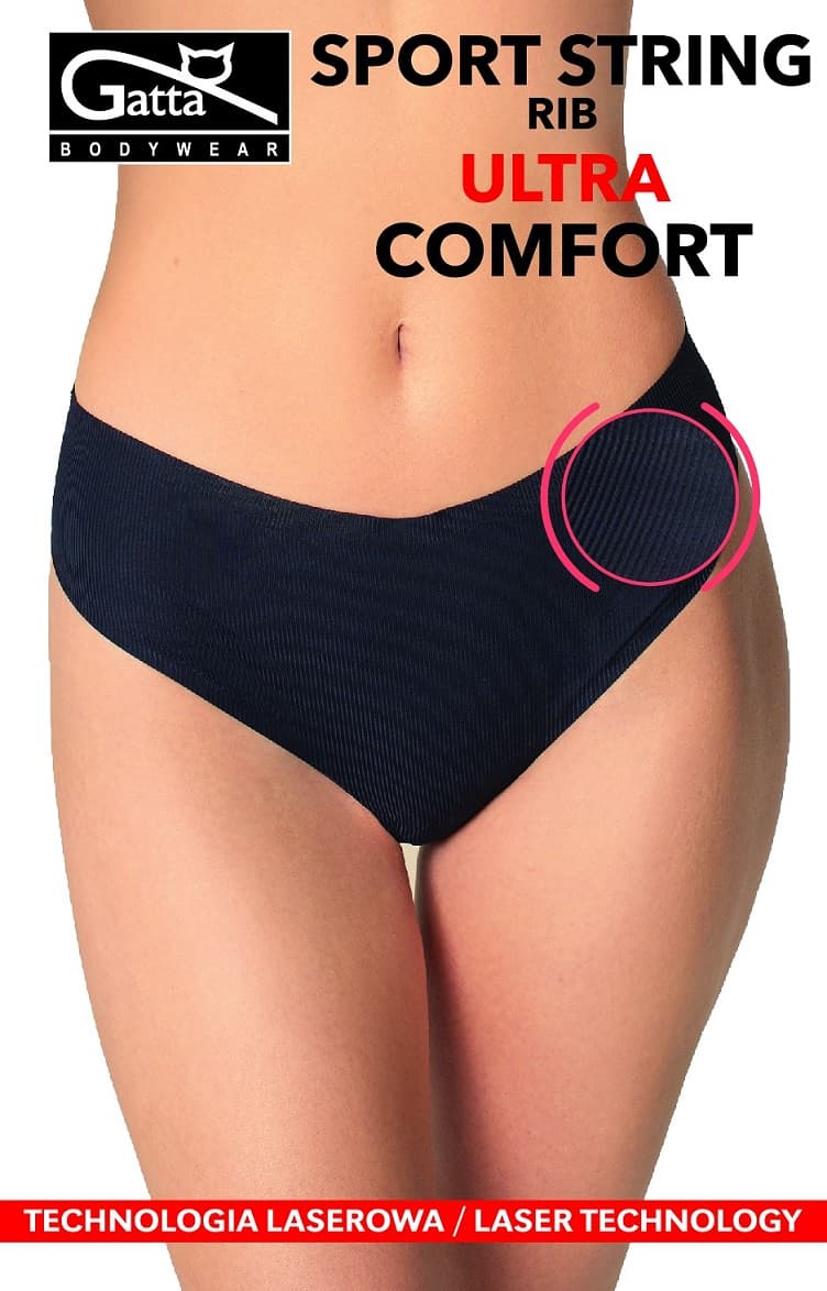 

FIGI GATTA SPORT STRING RIB ULTRA COMFORT (kolor black, rozmiar XL)