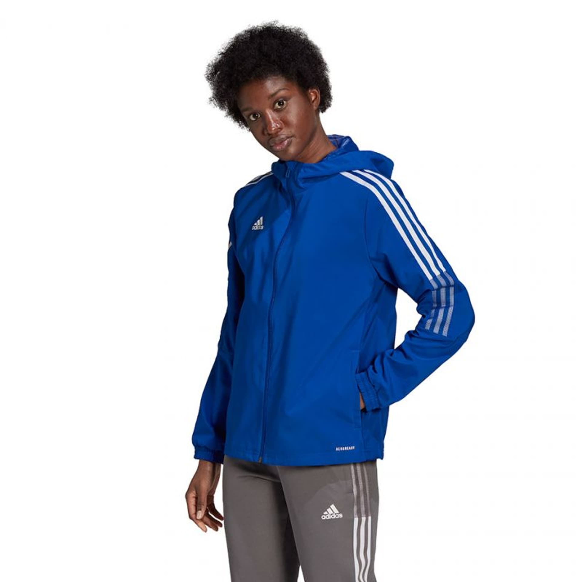 

Kurtka, wiatrówka adidas Tiro 21 Windbreaker W (kolor Niebieski, rozmiar L)