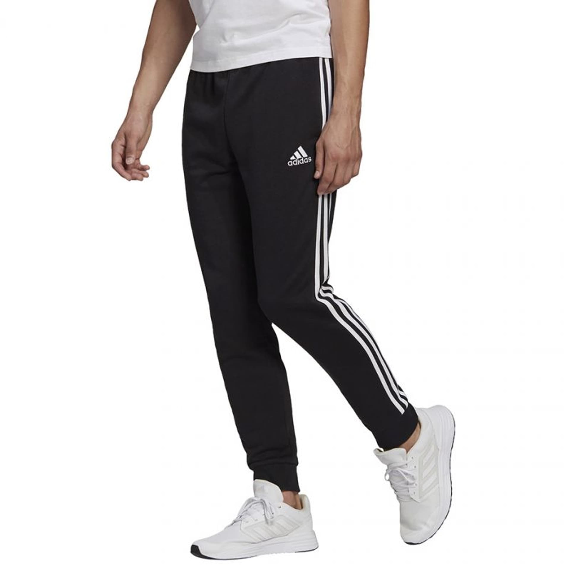 

Spodnie adidas Essentials Tapered Cuff 3 Stripes M GK8831 (kolor Czarny, rozmiar S)