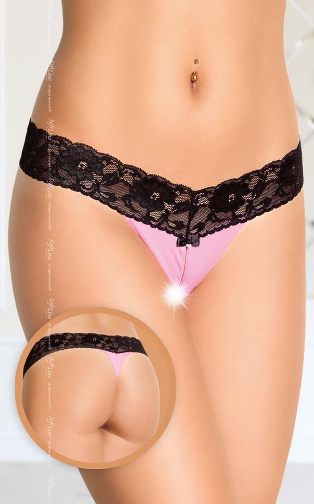 

G-String 2409 różowy (kolor różowy, rozmiar S/M)